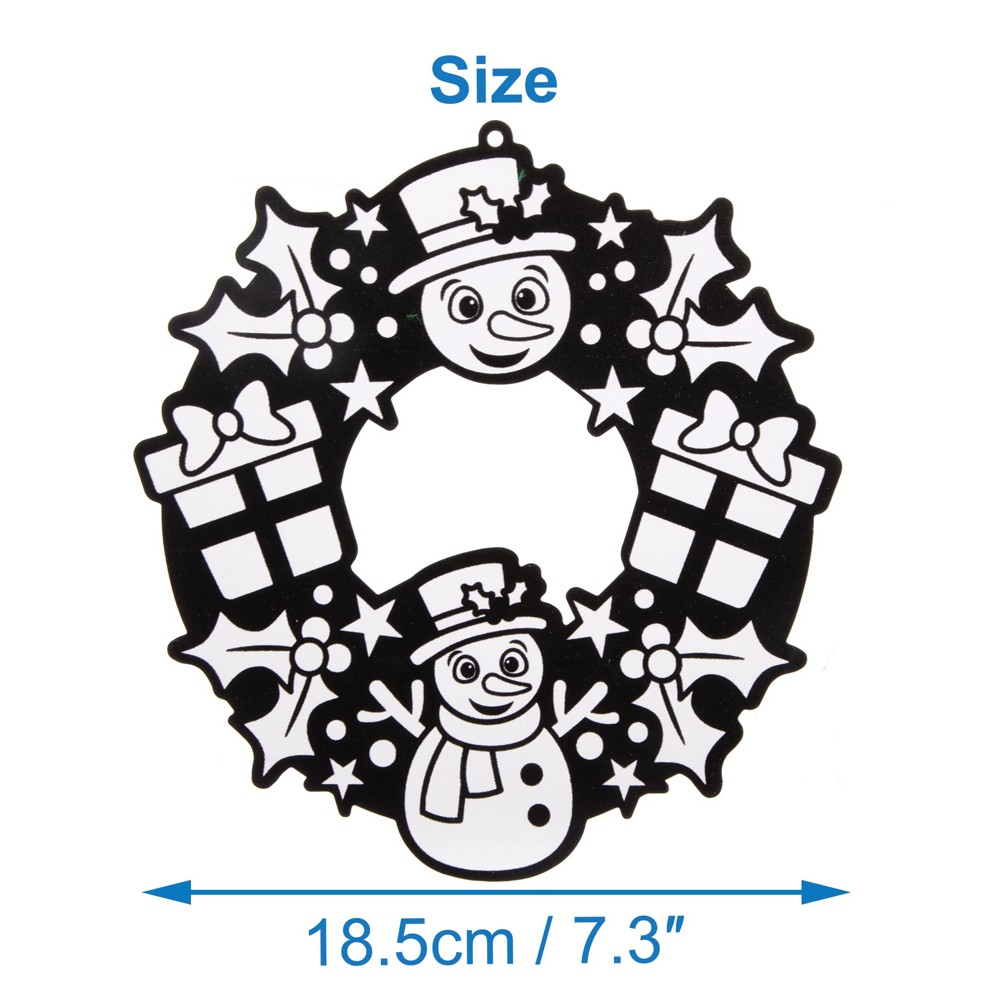 Baker Ross Christmas Colour In Wreaths - Pack of 8 Craft Kit for Kids 3