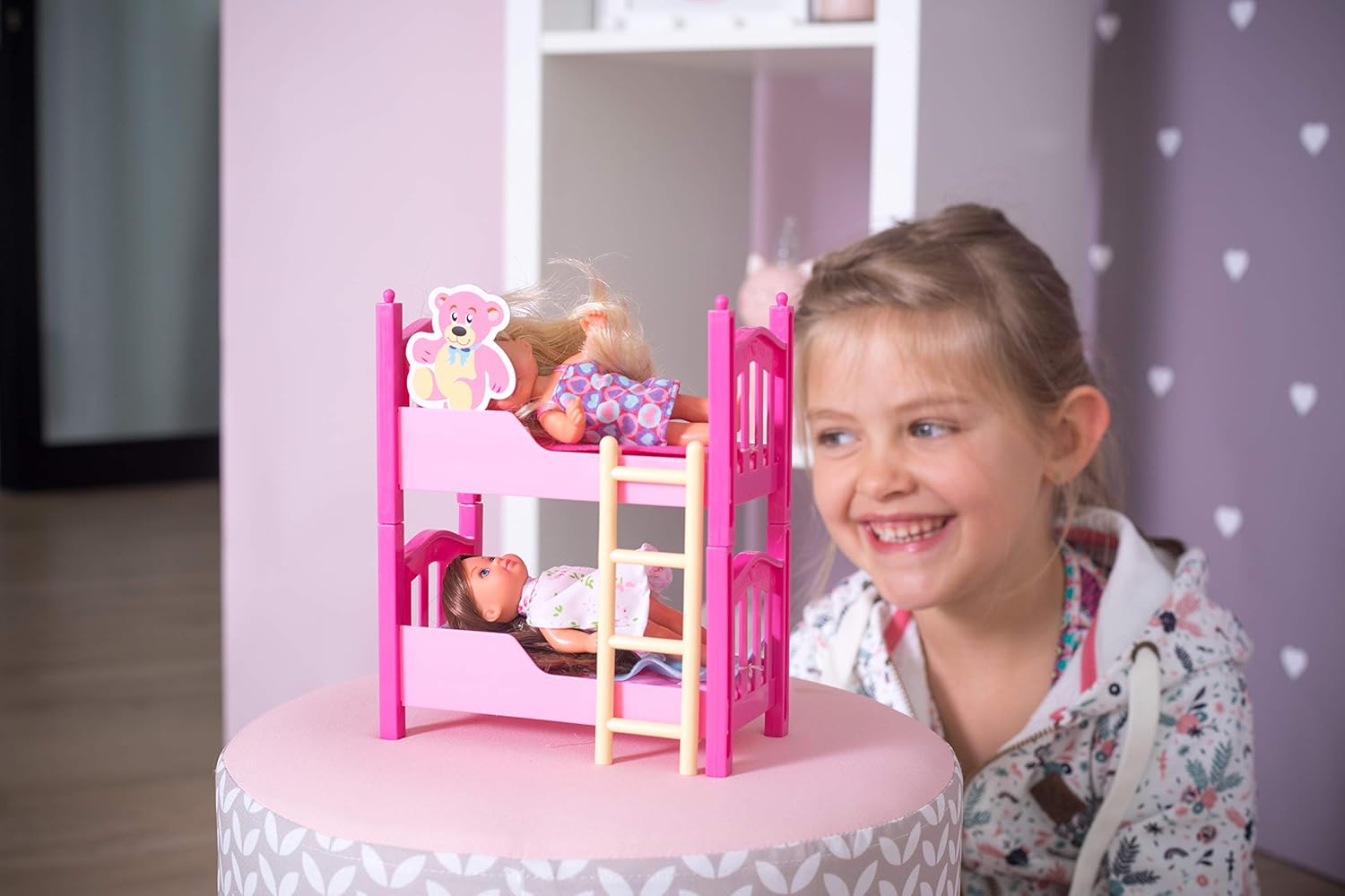 Evi Love - Bunk Bed Doll Playset with 2 Dolls, 12 cm 4