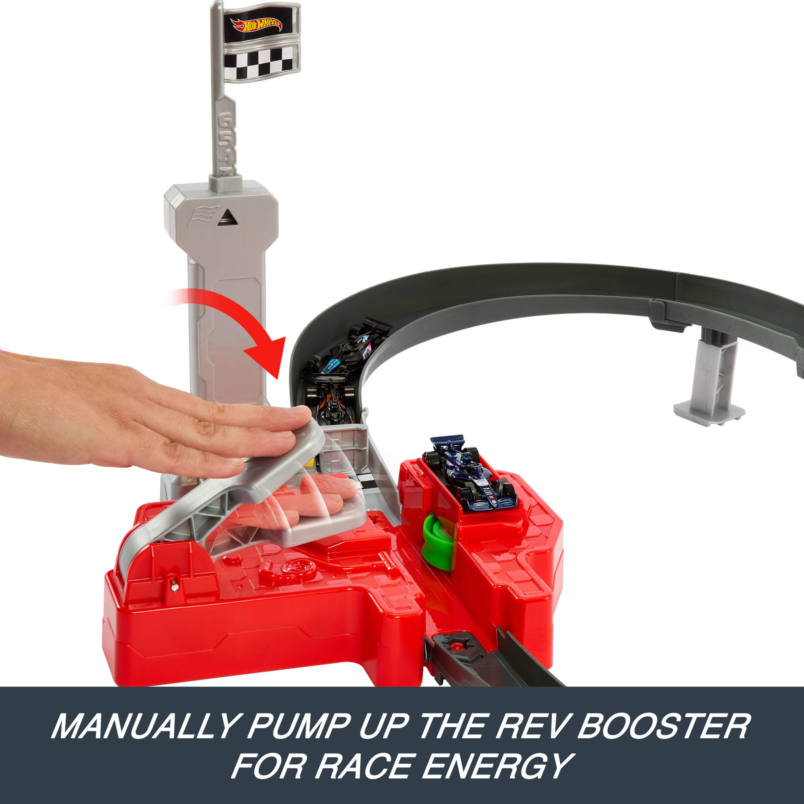 Hot Wheels Racing Formula 1 Sprint Race Circuit Track Set - 3 Die-Cast Cars & 10-Piece Track for Kids 5+ 10