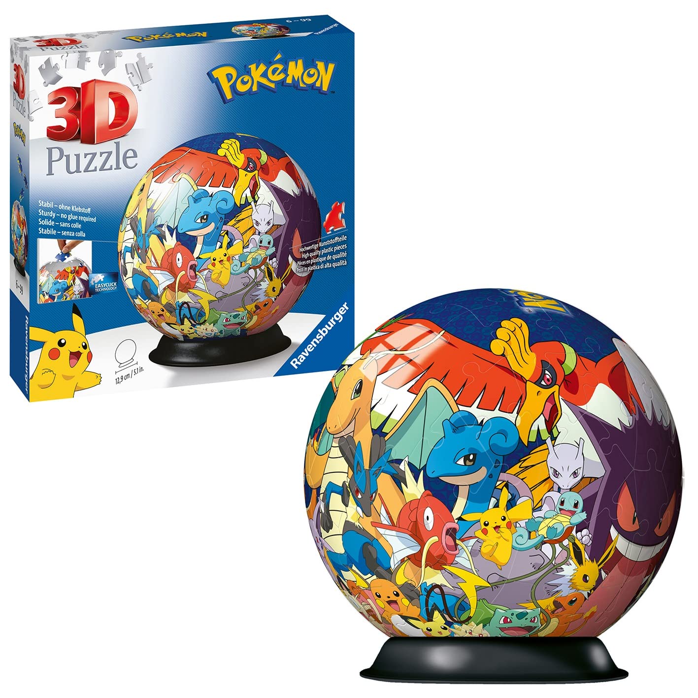 Ravensburger Pokémon 3D Jigsaw Puzzle Ball – 72-Piece Spherical Puzzle for Kids 6+ 1