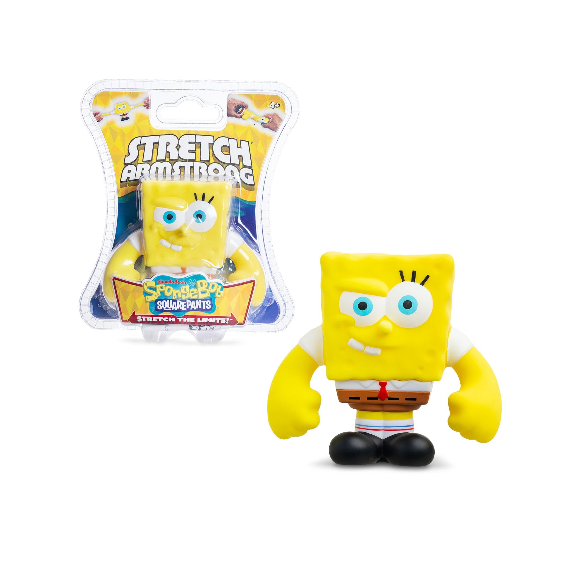 Basic Fun Stretch Armstrong SpongeBob SquarePants Figure - 7.5cm Stretchy Toy | Ages 4+