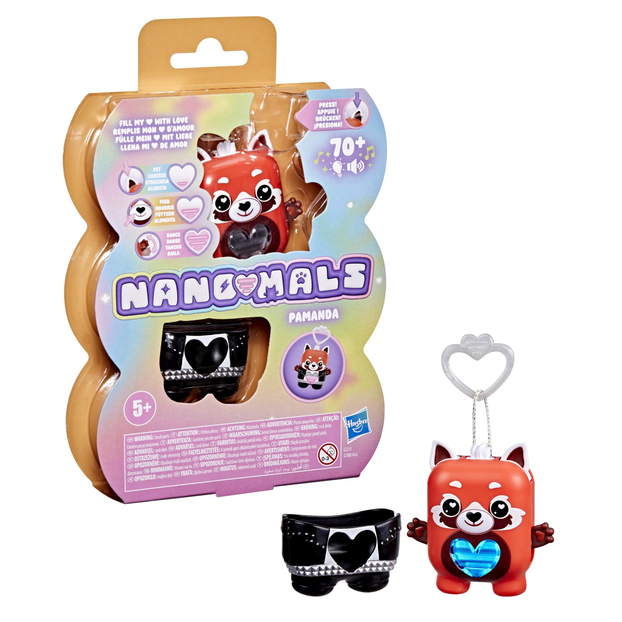 Hasbro Nano-Mals Pamanda the Red Panda Electronic Fidget Pet 8