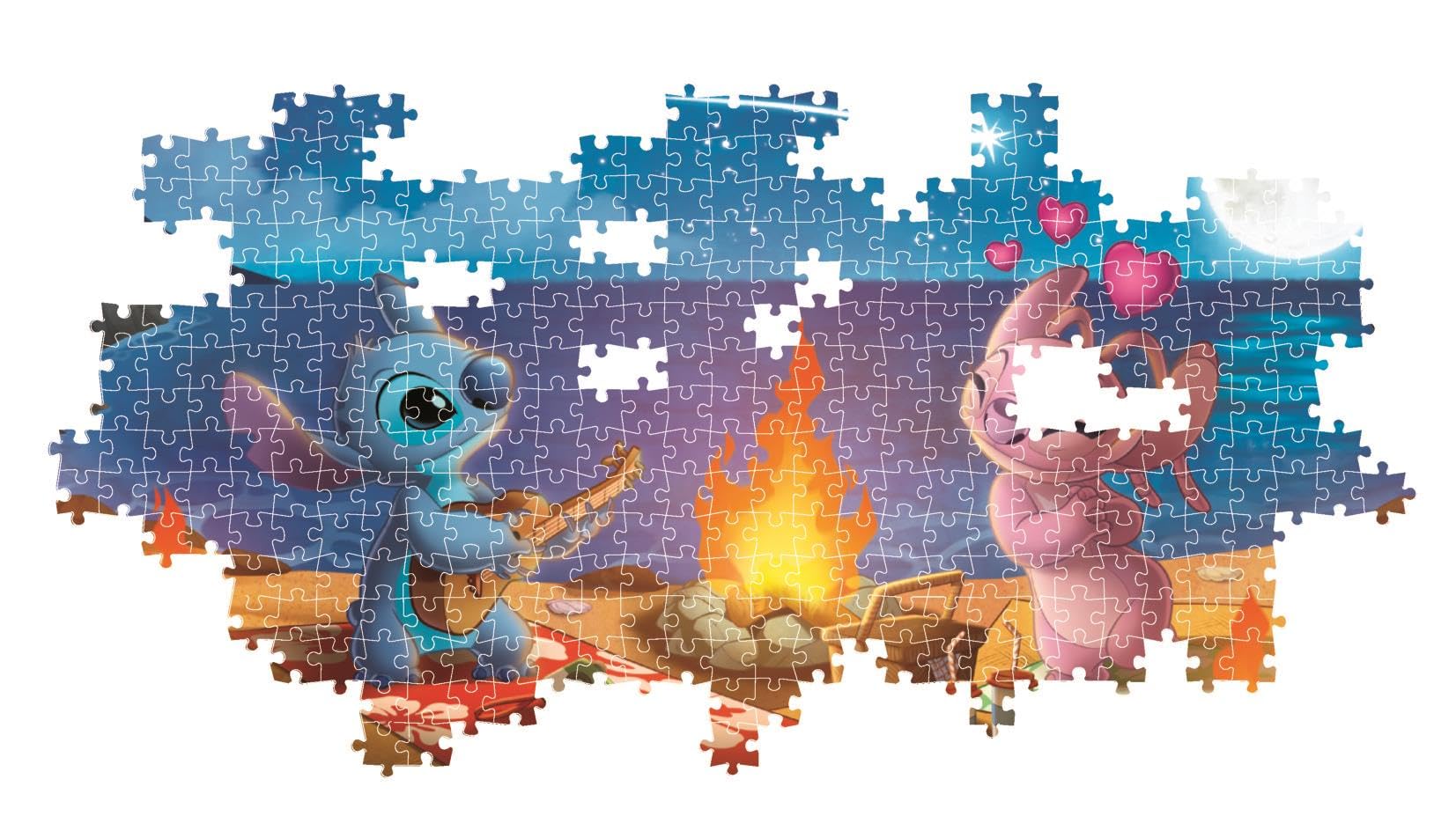 Clementoni 1000-Piece Disney Stitch Panorama Puzzle - Compact Box Jigsaw for Adults 5