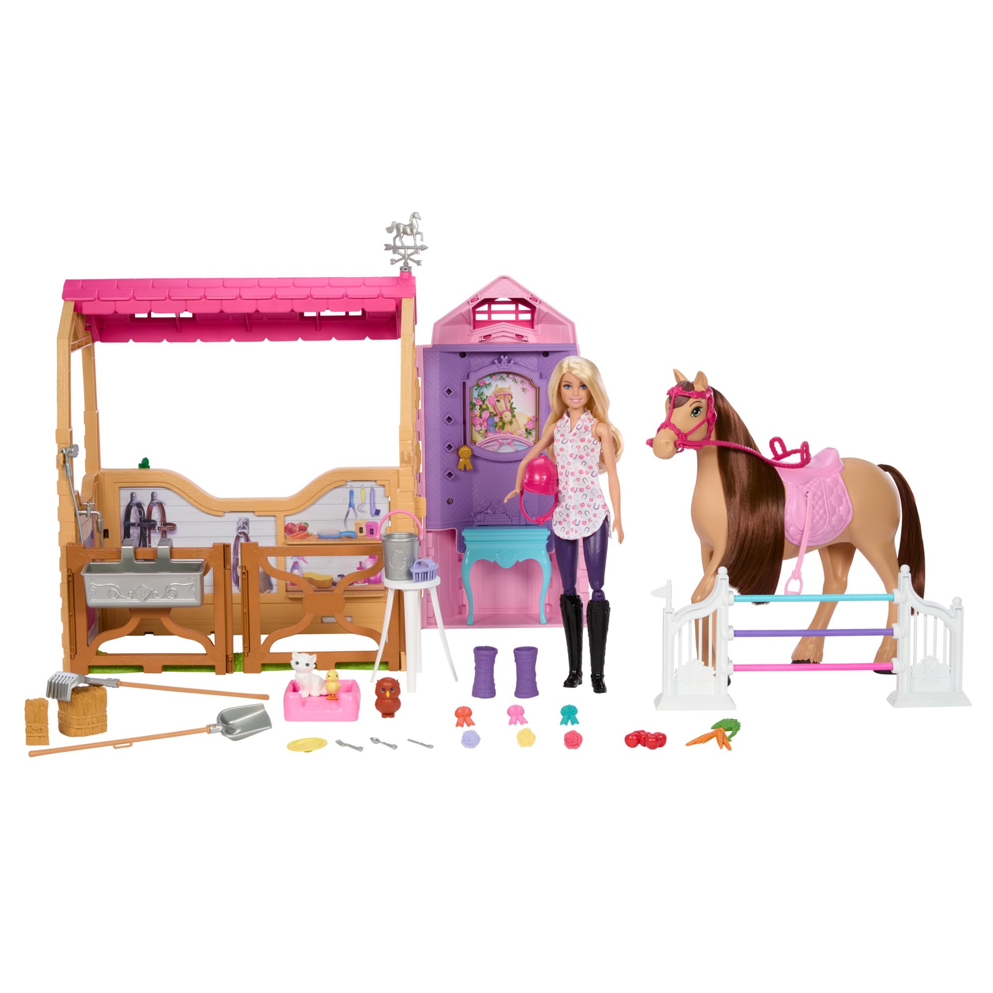 Barbie Ultimate Stable Playset with Doll, Horse & 25+ Accessories | Ages 3+ 1