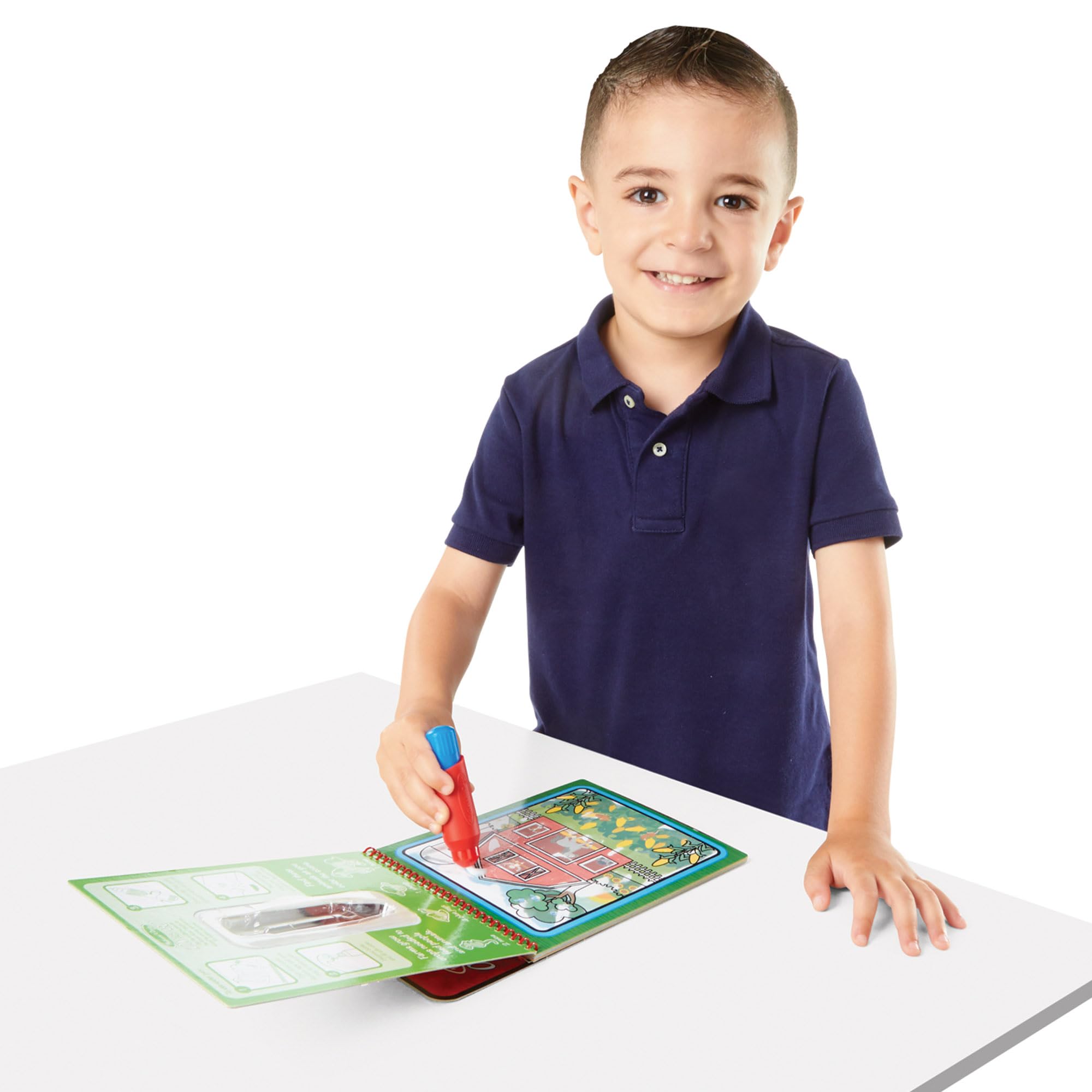 Melissa & Doug Water Reveal Pad - Farm | Reusable Coloring Book with Water Pen | Ages 3-6 16