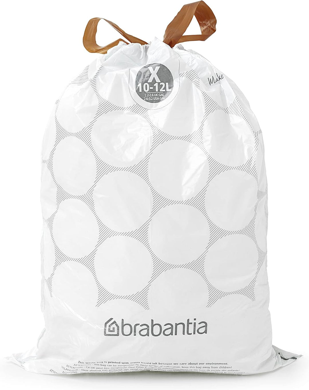 Brabantia - PerfectFit Bin Liners Size X (10-12 Litre) Thick Plastic Trash Bags