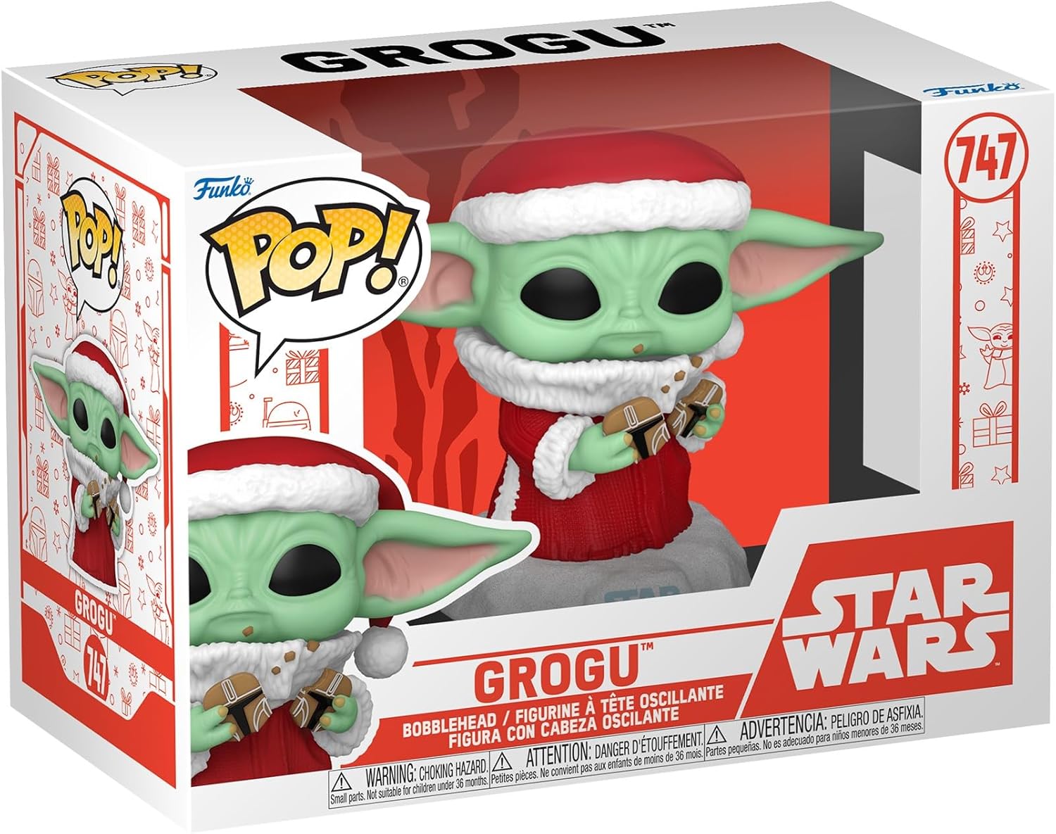 Funko Pop! Star Wars: The Mandalorian - Grogu (Baby Yoda) Holiday Vinyl Figure 1