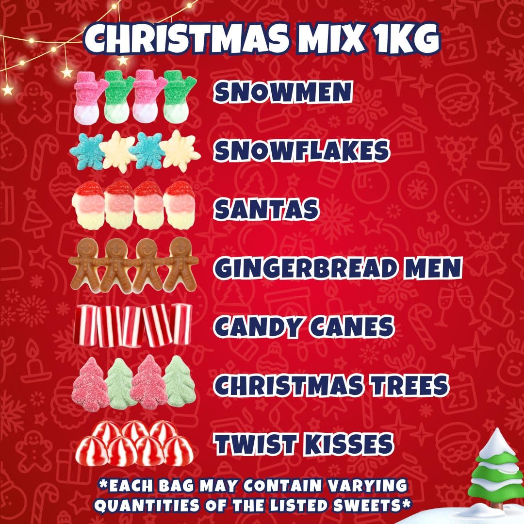 SoSweet Christmas Sweet Mix – 1kg Festive Assorted Sweets for Sharing, Gifting & Stocking Fillers 3