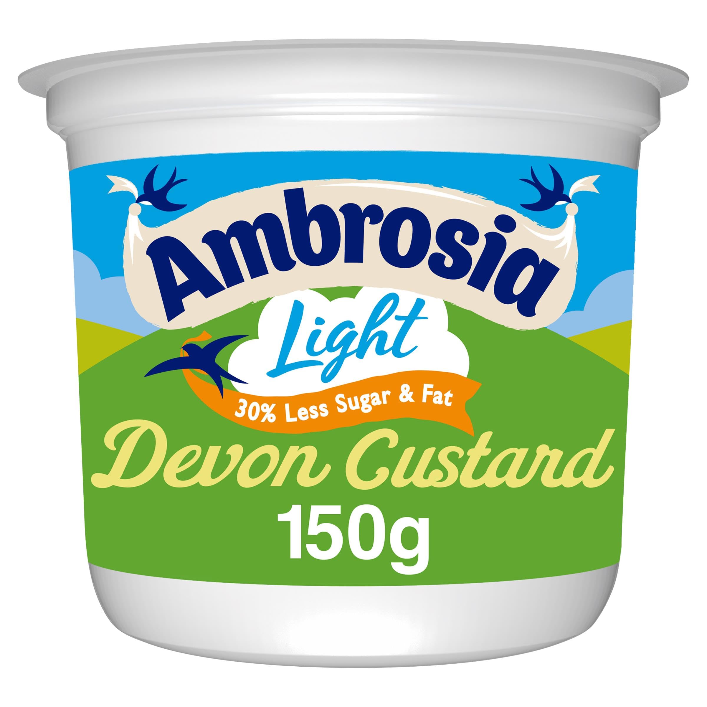 Ambrosia Light Devon Custard Pot - 30% Less Sugar & Fat | Ready to Eat | 150g