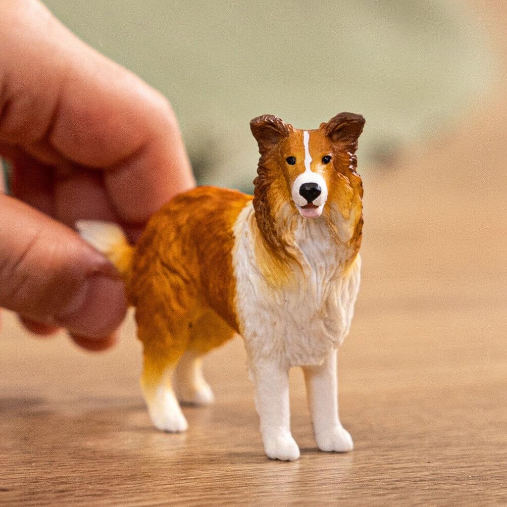 Schleich Farm World Collie Figurine 13998-25 | Realistic Plastic Animal Toy for Ages 3+