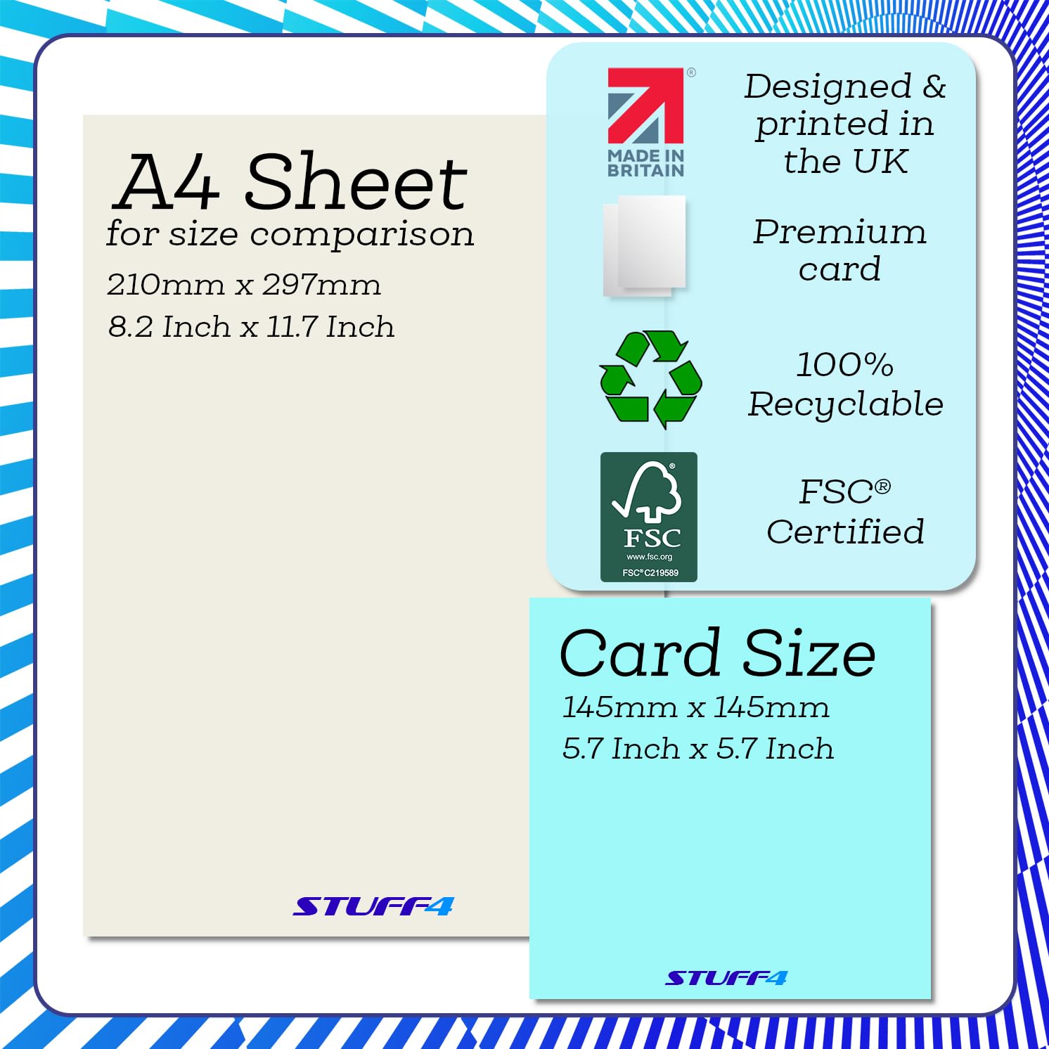 Stuff4 Friend Birthday Card - Special Greetings | 145mm x 145mm | Uncoated Interior 6