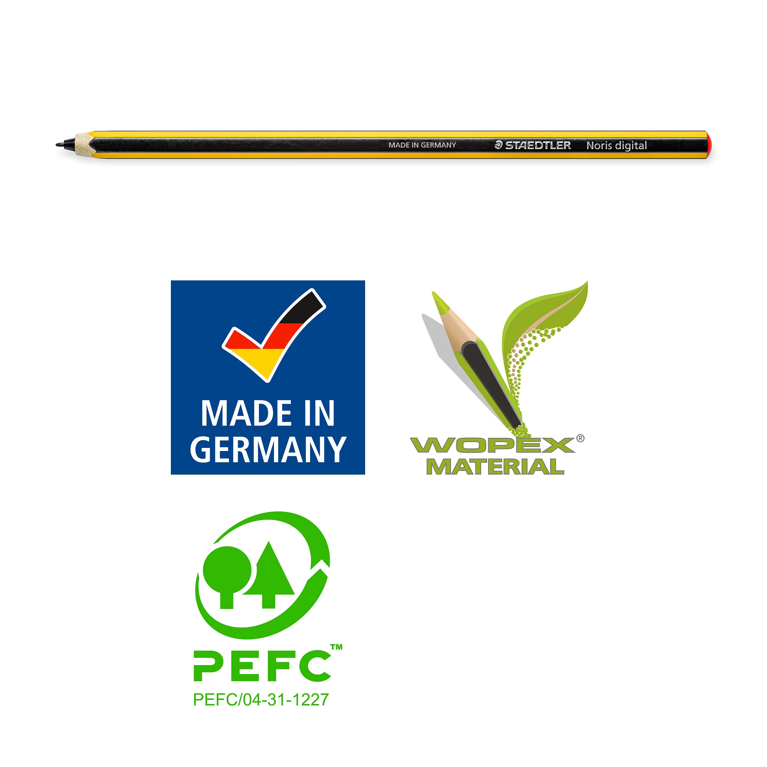 STAEDTLER Noris Classic Digital Stylus Pen - 4,096 Pressure Levels | EMR Palm Rejection | No Charging 8