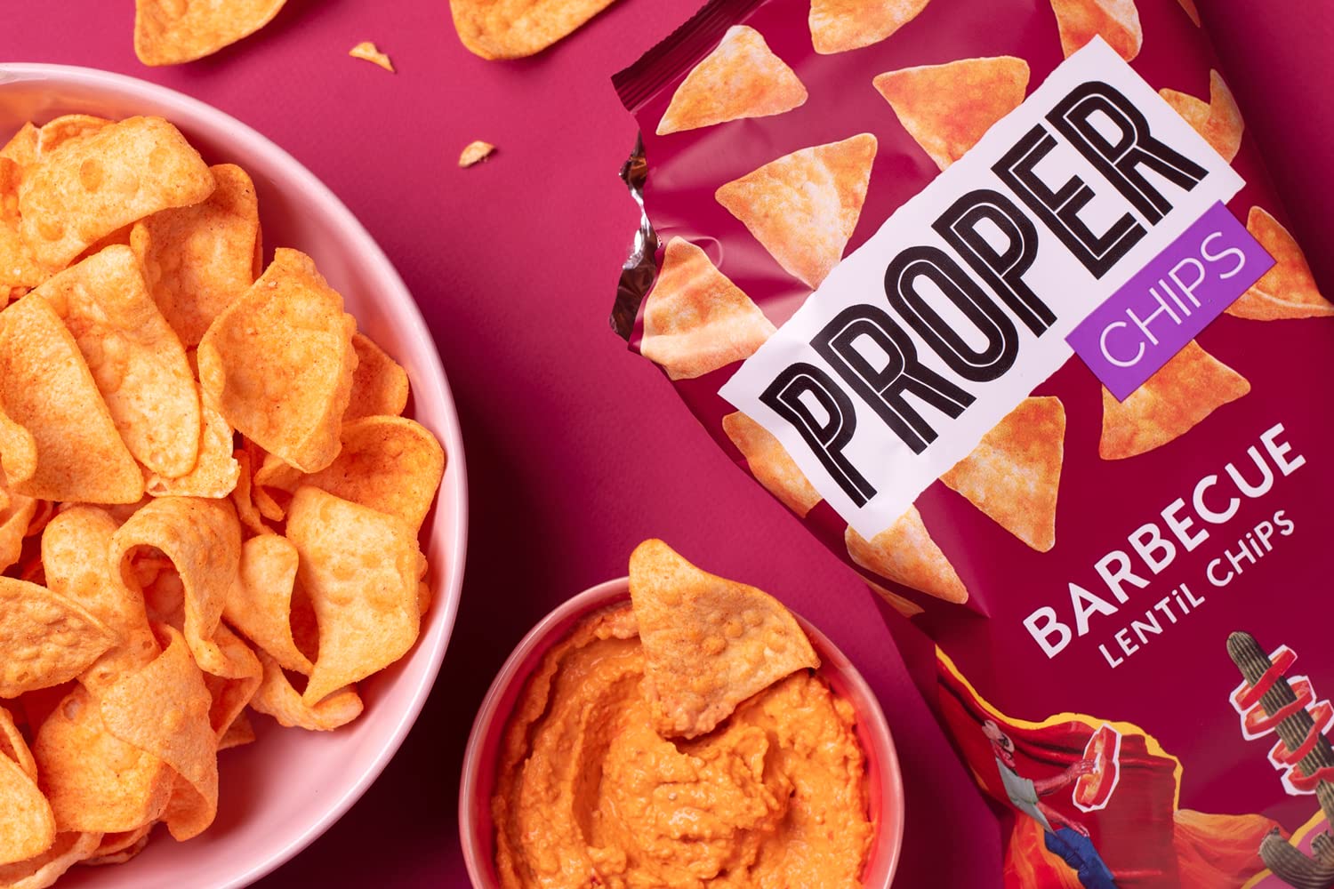 PROPERCHIPS - Barbecue Lentil Chips, Vegan & Gluten-Free Snacks, 24 x 20g 5