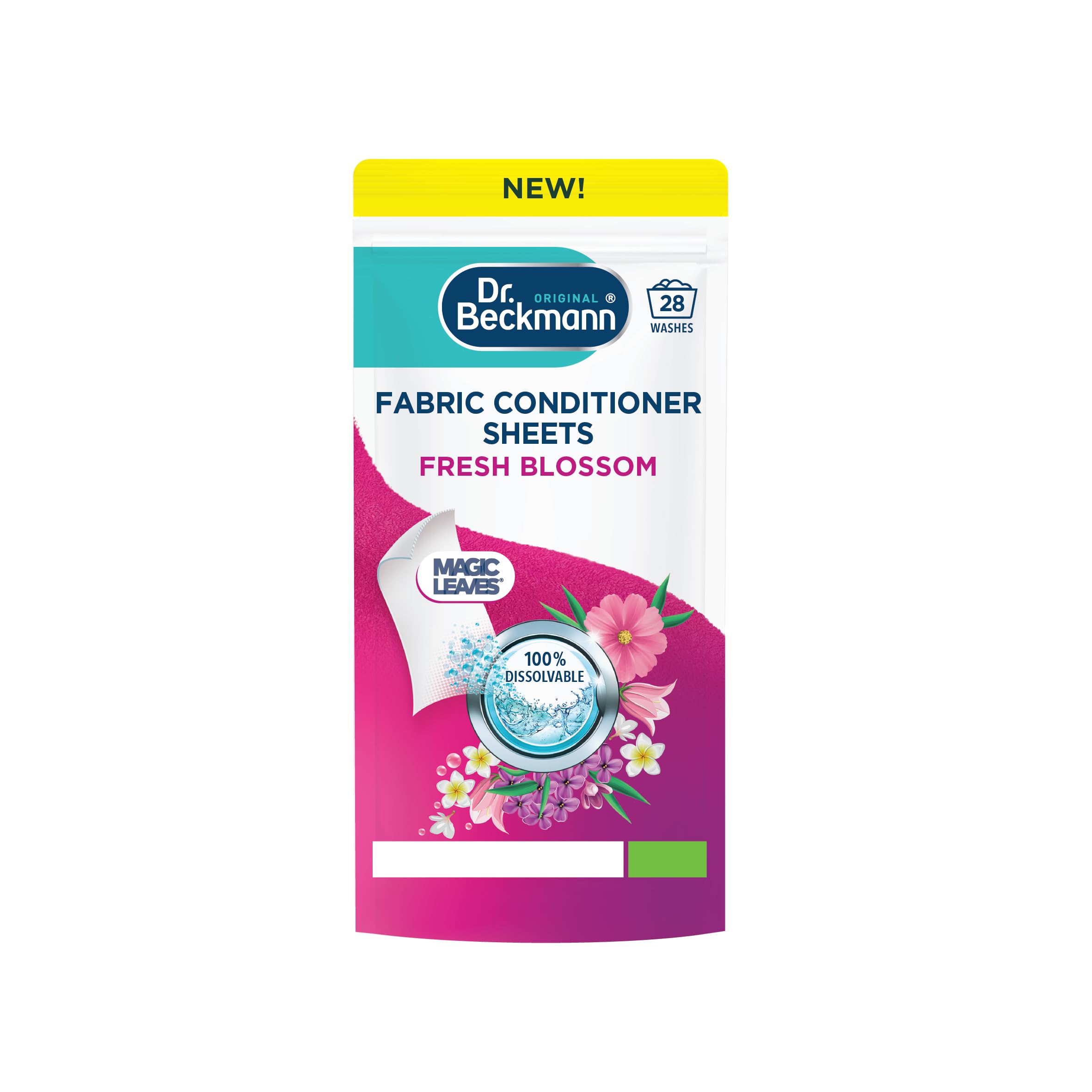Dr. Beckmann Fabric Conditioner Sheets - Fresh Blossom Scent (75% Less Packaging) 1