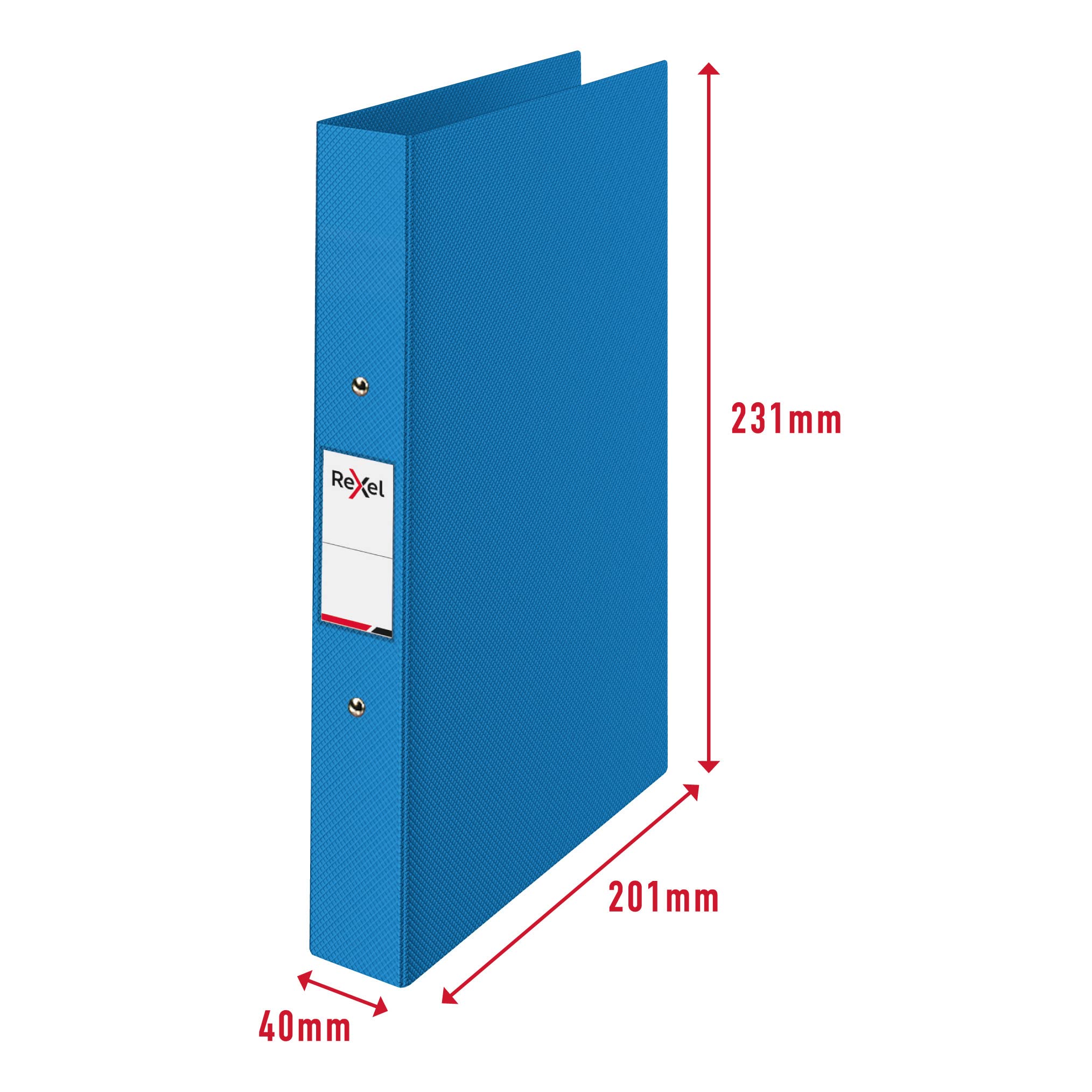 Rexel Choices A4 O-Ring Binder - 25mm Slim Spine | 190 Sheet Capacity | Blue Polypropylene 6