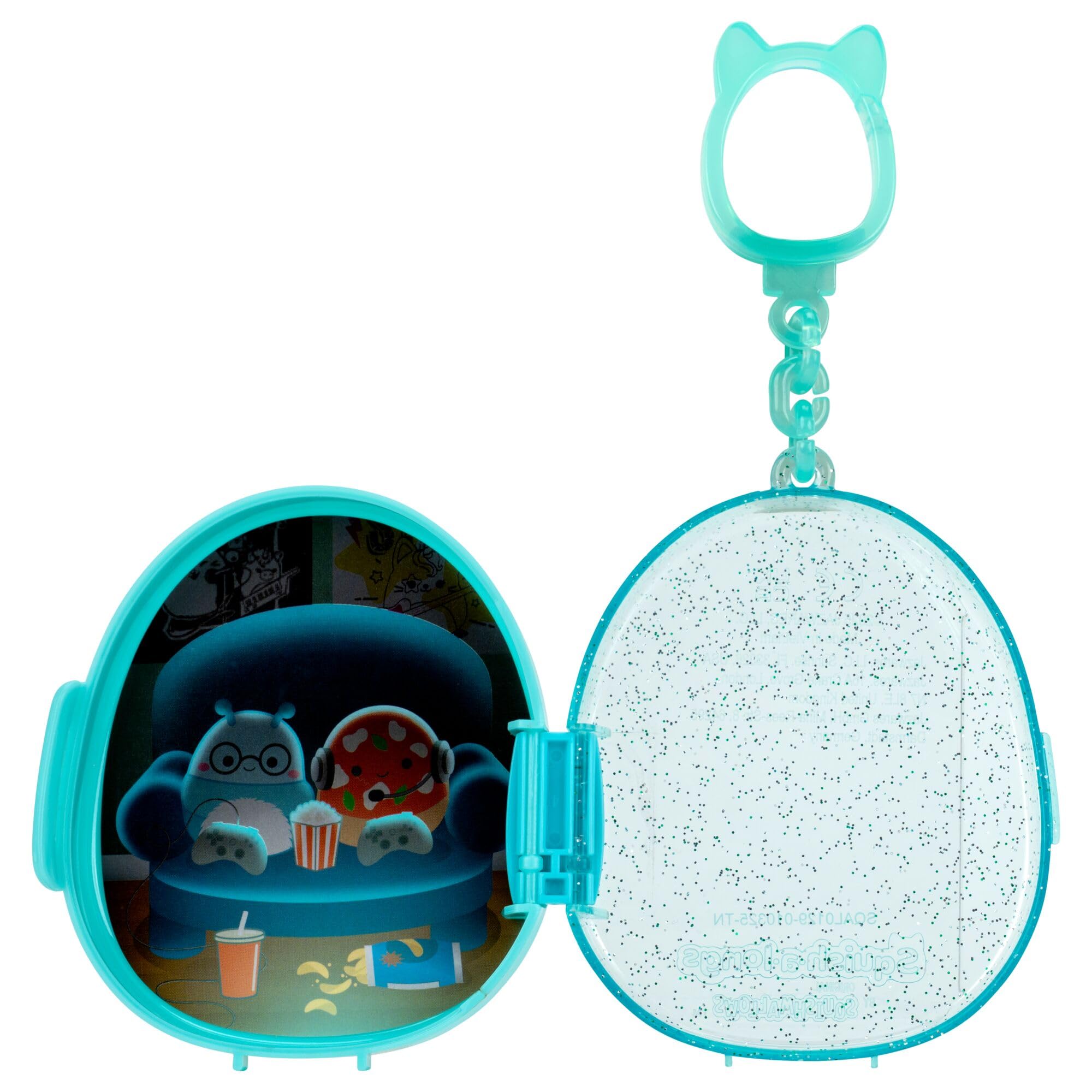 Squish-a-longs Mini-Squish Multipack with 2 Clip-a-longs and 40 Mini Figures – Saku the Hawaiian Pizza & Wendy the Frog Themed Carrying Cases 16