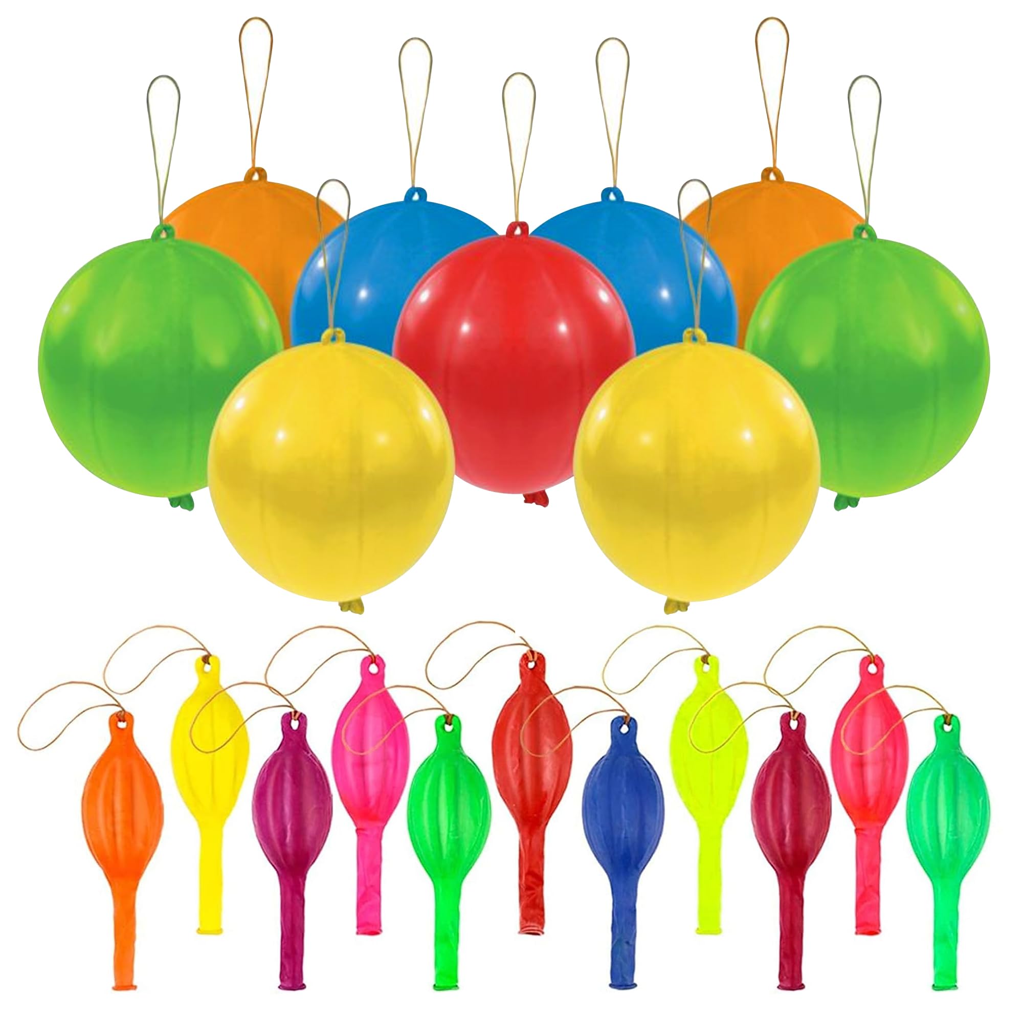 G4GADGET 30x Punch Balloons – 12 Inch Rainbow Party Bag Fillers for Kids 1