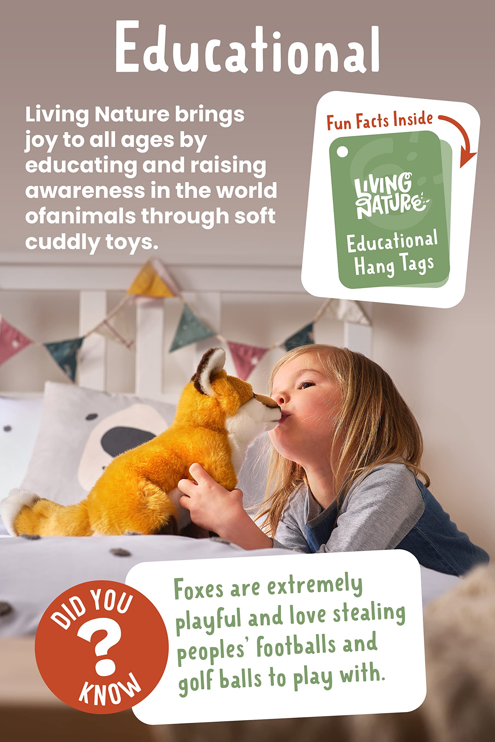 Living Nature Sloth - Realistic Soft Cuddly Plush Toy with Velcro Hands & Feet 10