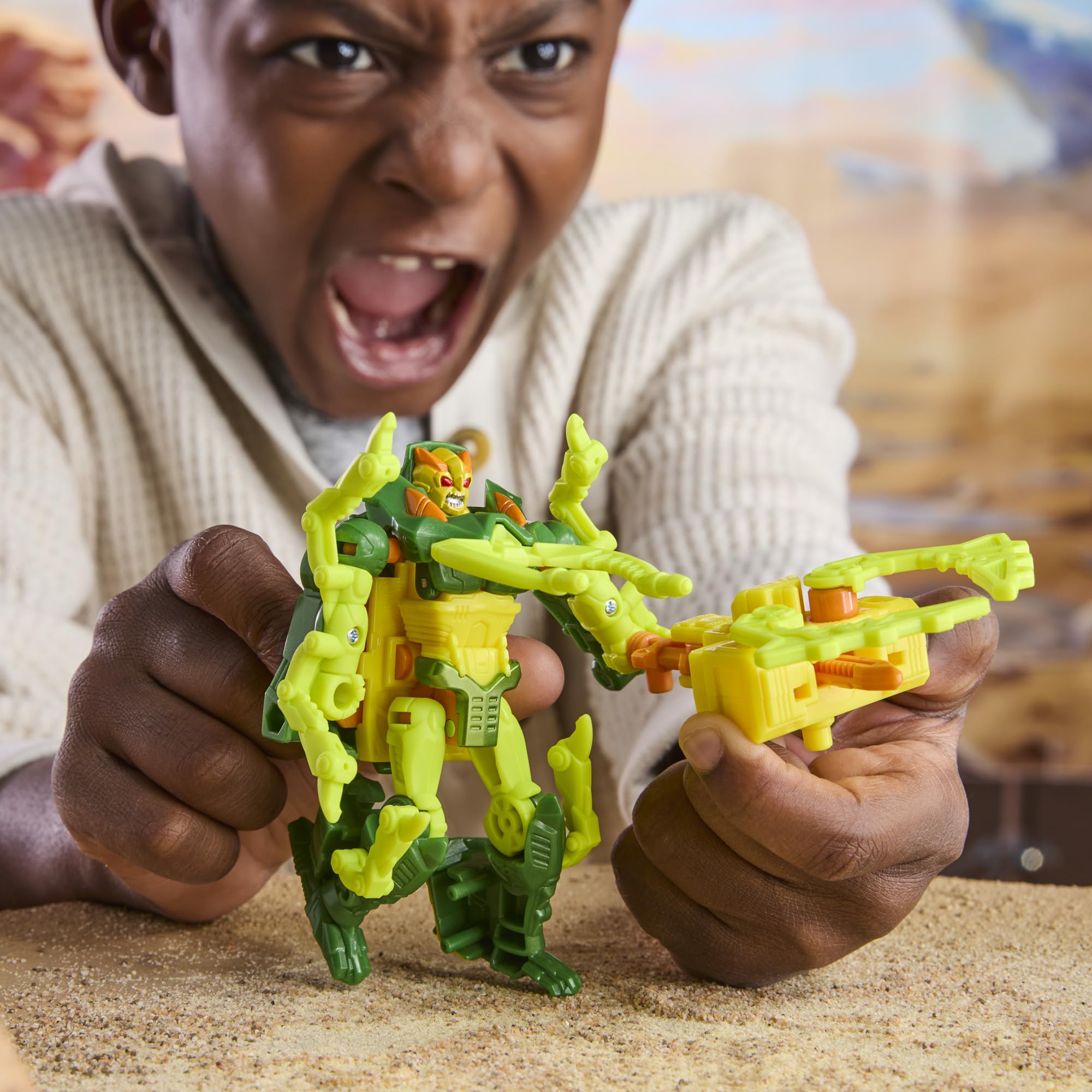 Transformers - CYBERWORLD Armored Cyber Changers Chop Shop Action Figure | 4-Inch Robot | Ages 6+ 4