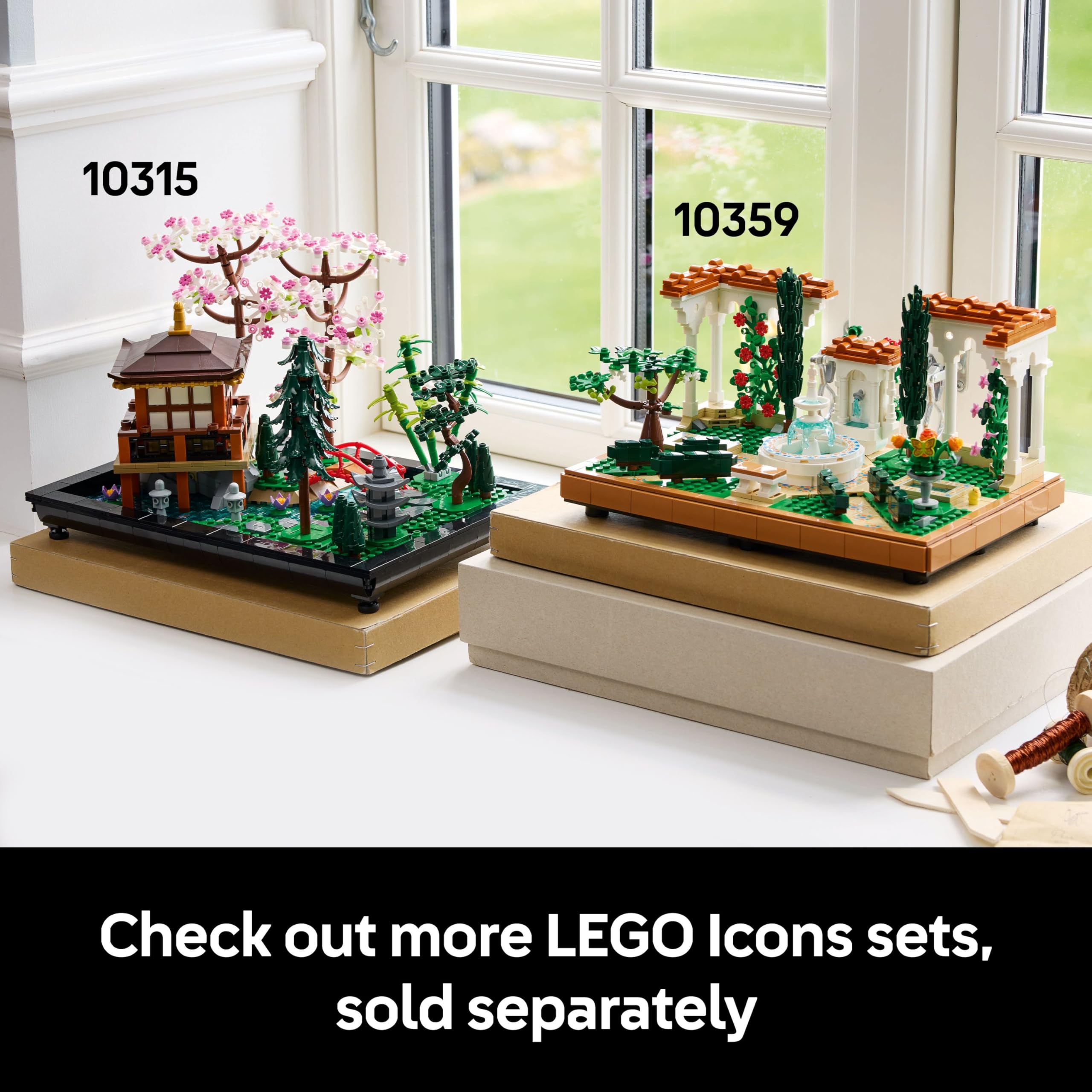 LEGO Icons Fountain Garden Building Set - 1302-Piece Decor Model for Adults 13