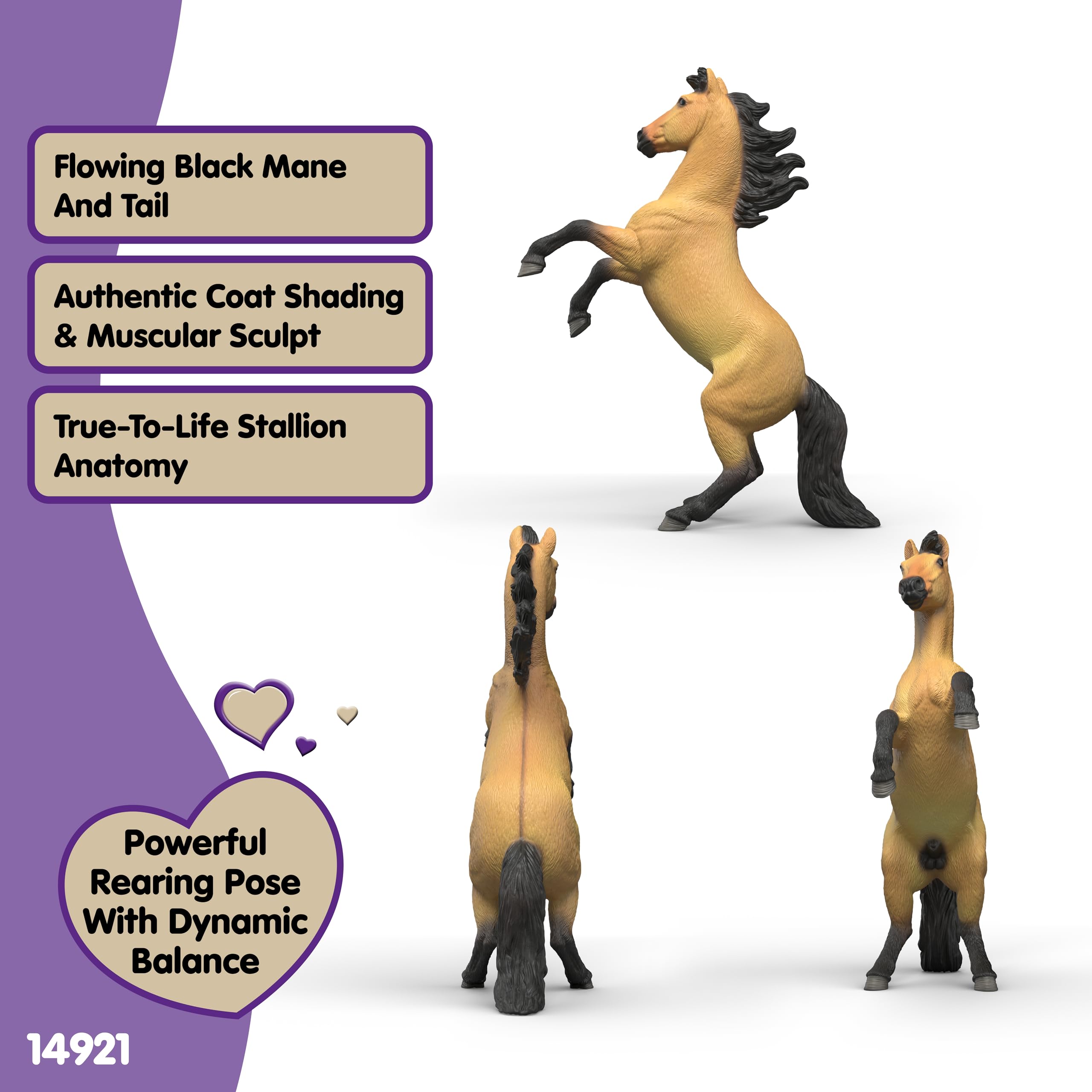 Schleich Horse Club - Mustang Stallion 14921 | Realistic Detail | Ages 5+ 4