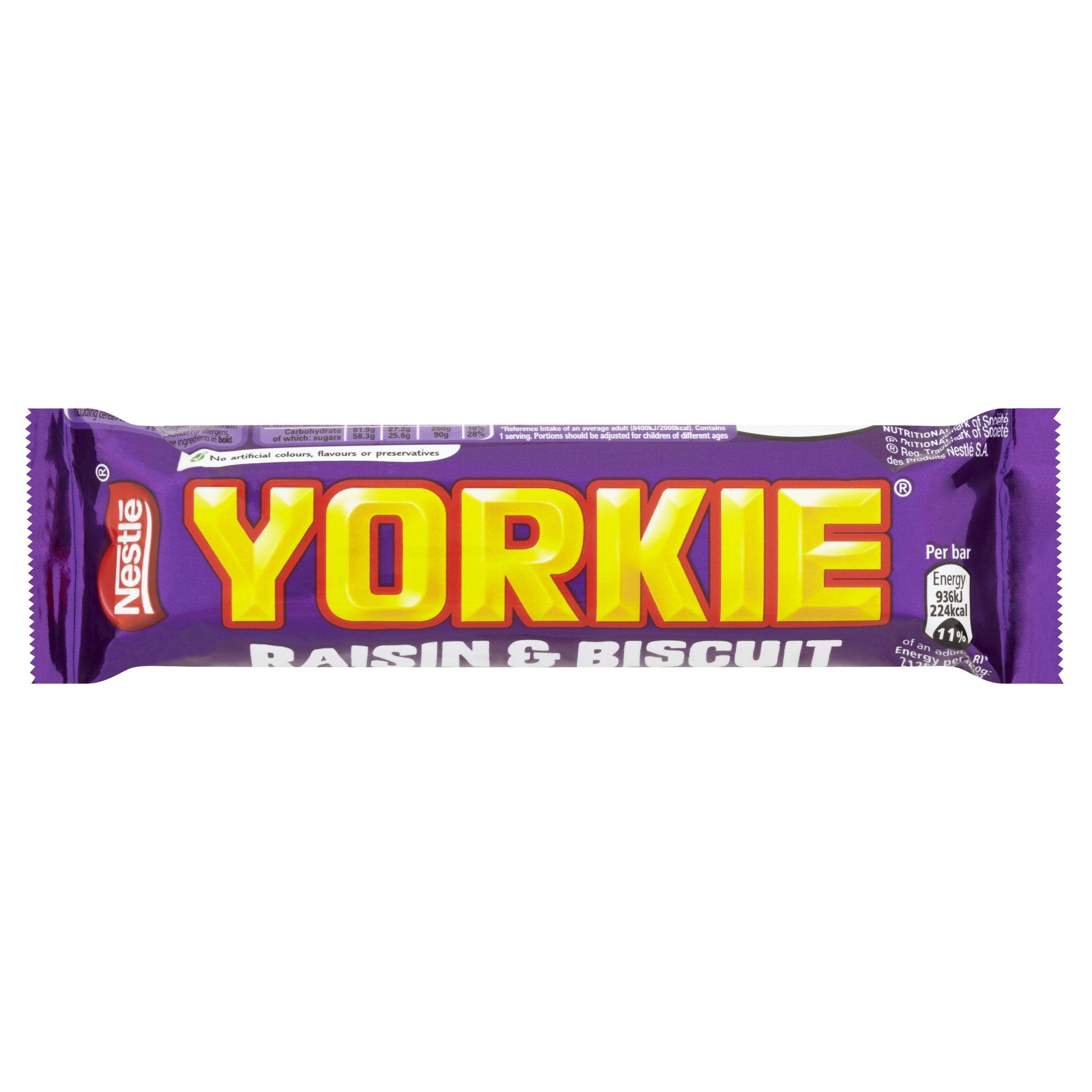 Yorkie Raisin & Biscuit Chocolate Bar, 44g 1