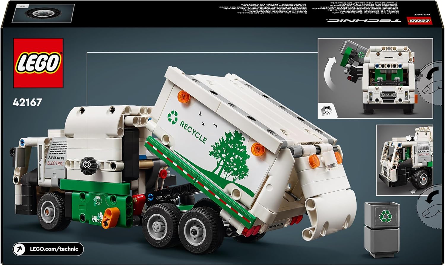 LEGO Technic Mack LR Electric Garbage Truck - Building Set for Kids 8+ 2