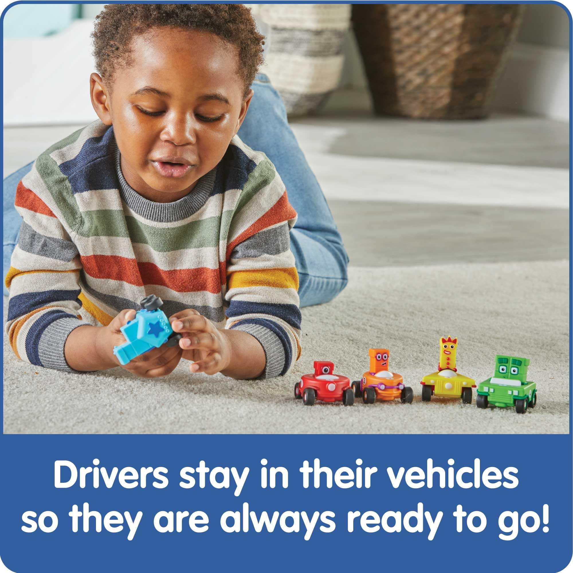 Learning Resources Numberblocks Mini Vehicles Set - 5 Car Pack with Rolling Wheels 11