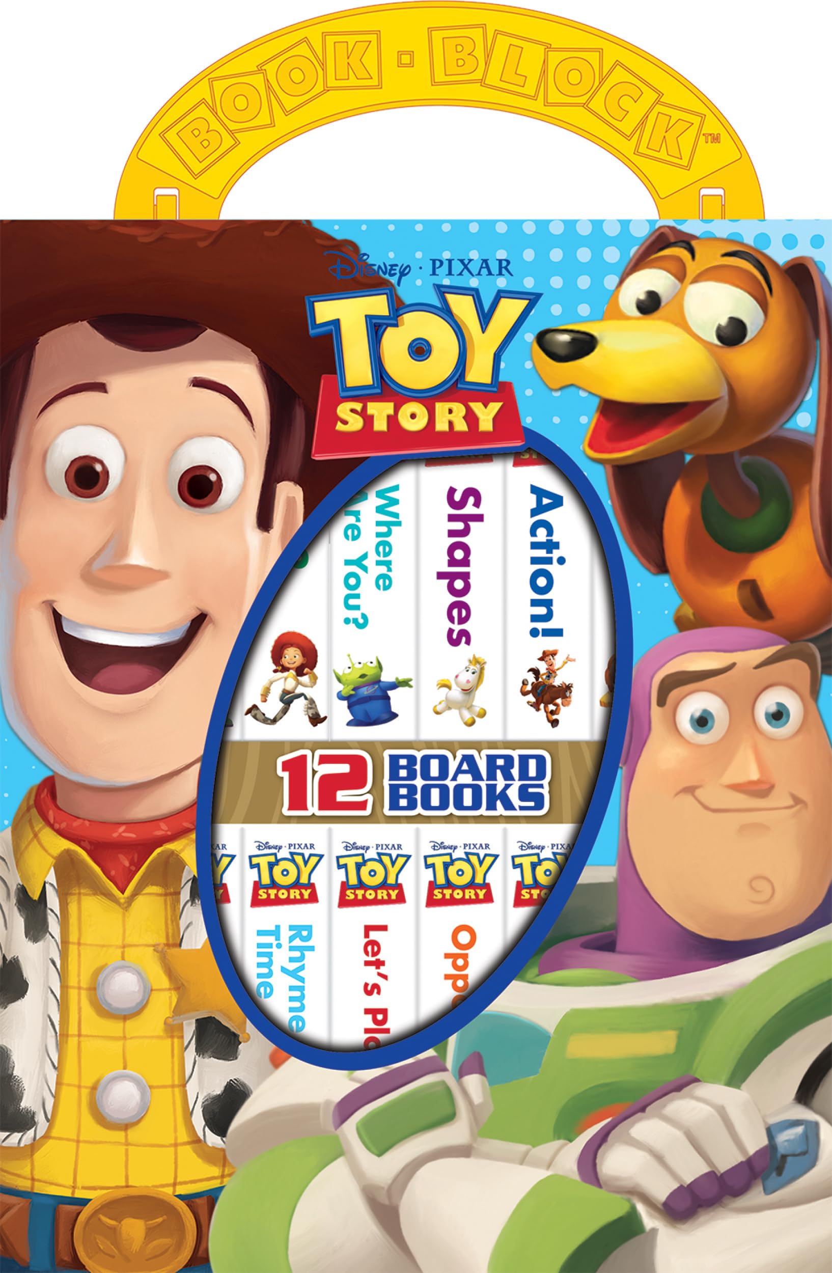 PI Kids Disney Toy Story My First Library Board Book Block 12-Book Set | Reading Age Baby - 1 Year