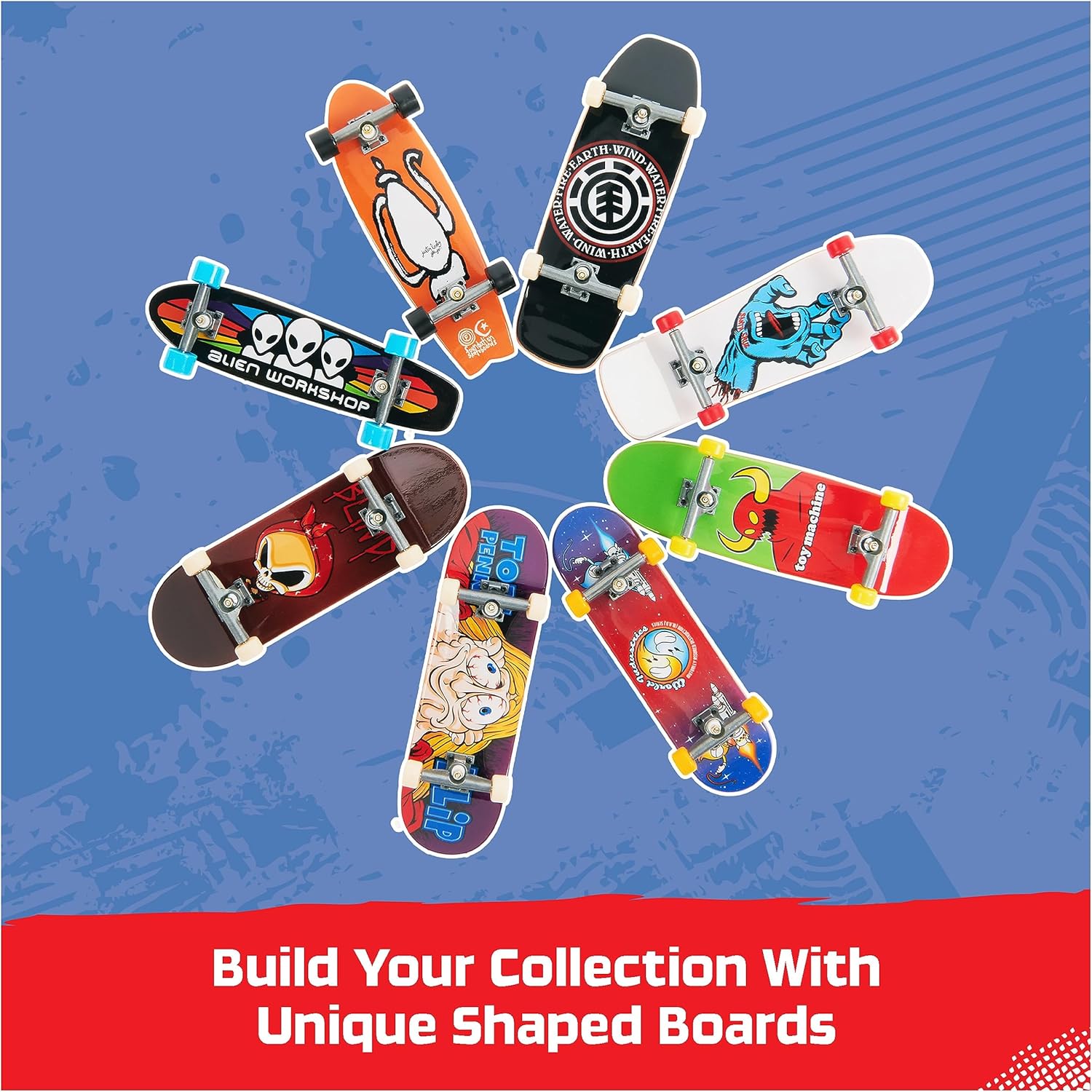 Tech Deck 25th Anniversary 8-Pack with Exclusive Silver Collector's Edition Figure