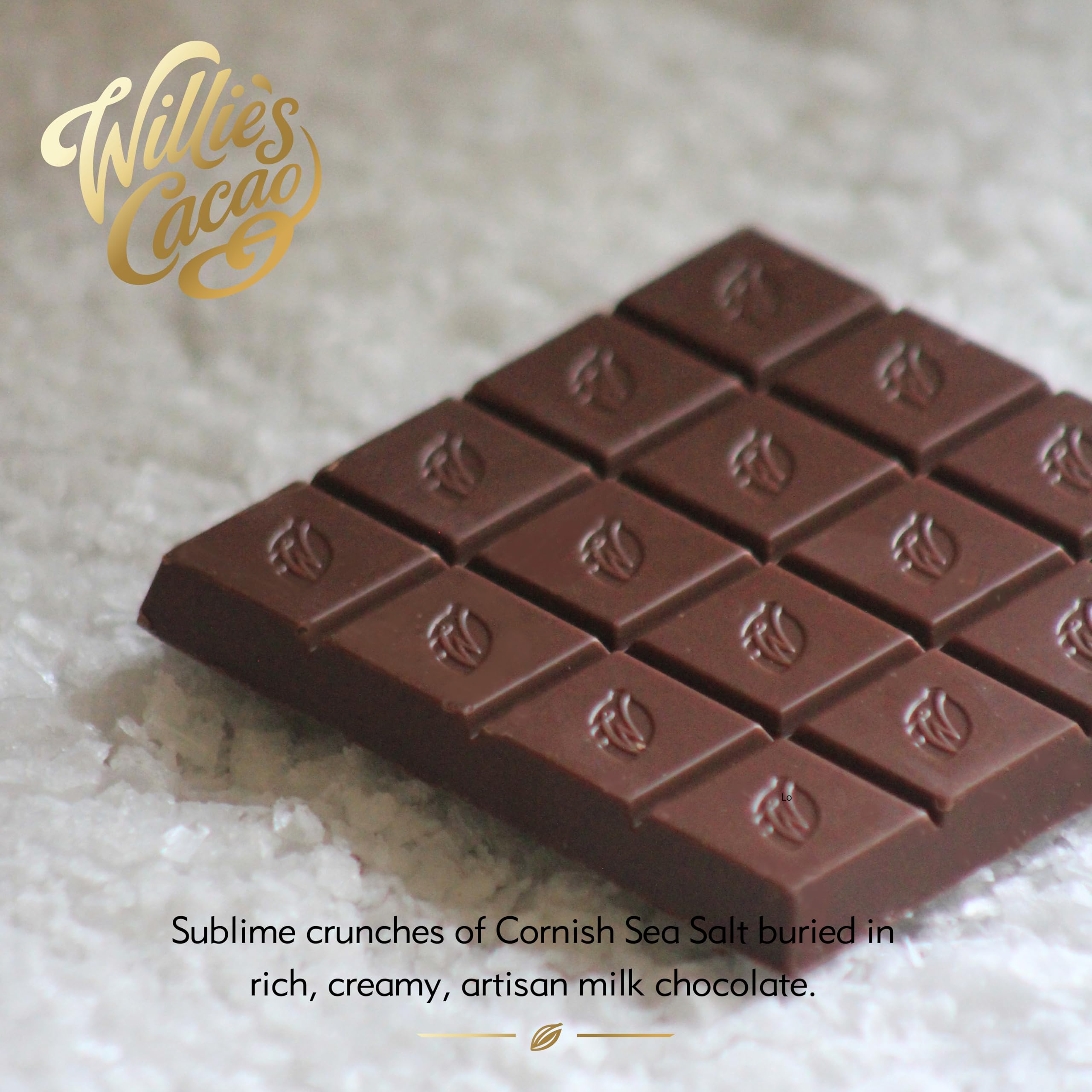 Willie's Cacao Bar - Sea Flakes, Milk Chocolate with Cornish Salt - 50g 5
