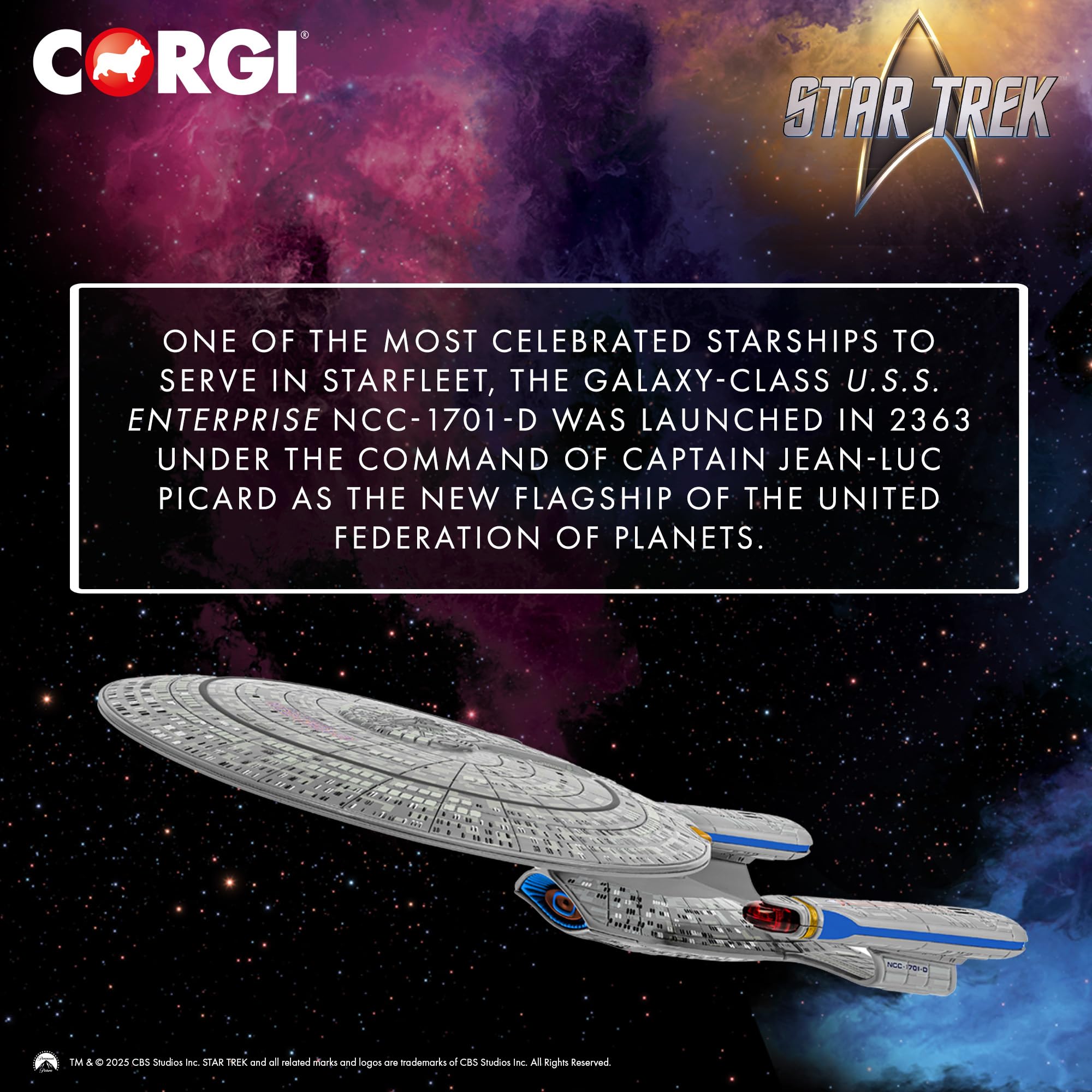 Corgi Diecast USS Enterprise NCC-1701-D Star Trek Spaceship Model - Collectible Sci-Fi Space Craft for Adults 8