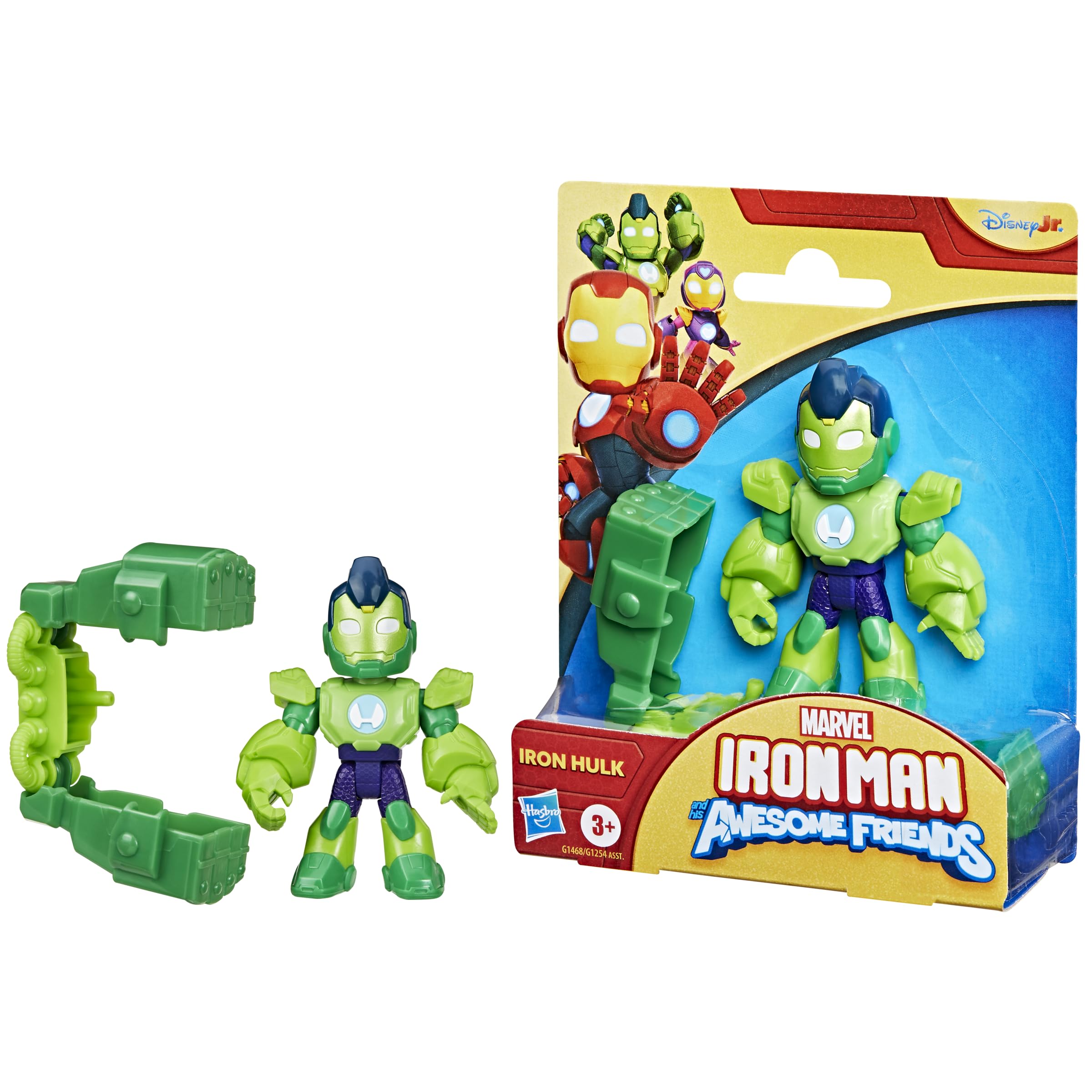 Marvel Iron Hulk Action Figure - 7.6 cm Poseable Toy with Detachable Iron Fists, Ages 3+ 4