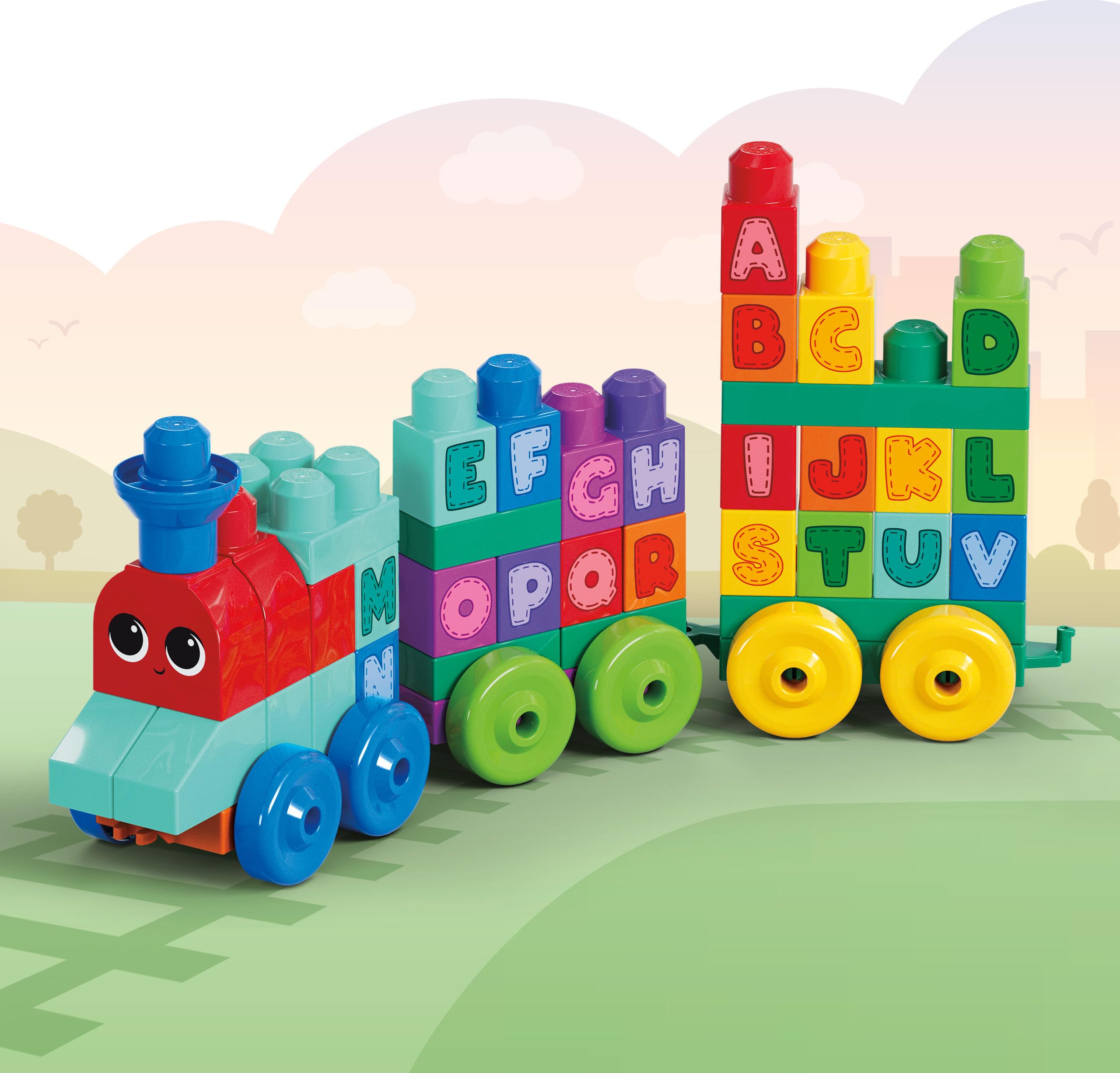 Mega Bloks Building Basics ABC Learning Train - Educational Building Set for Toddlers 1+ 9
