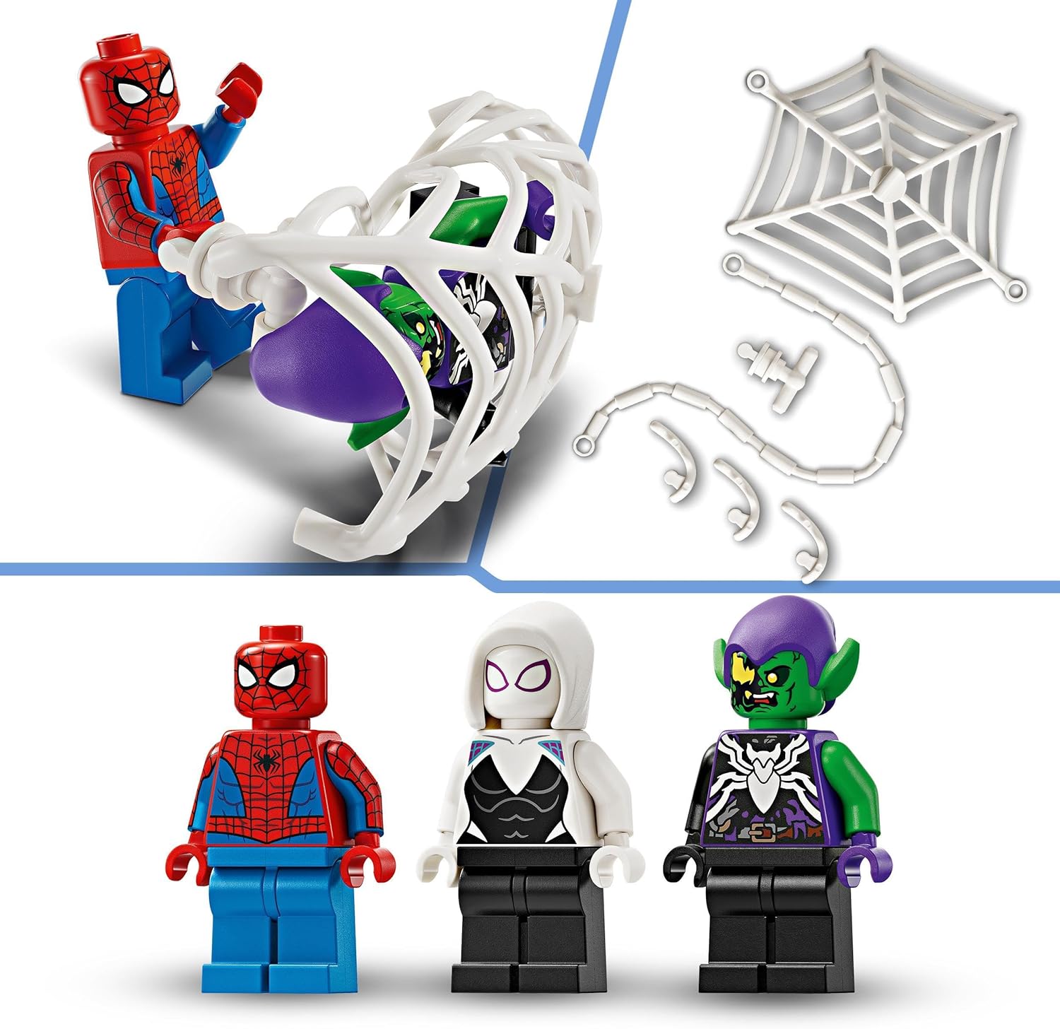 LEGO Marvel Spider-Man Race Car & Venom Green Goblin - Super Hero Building Toy for Kids 7+ 2