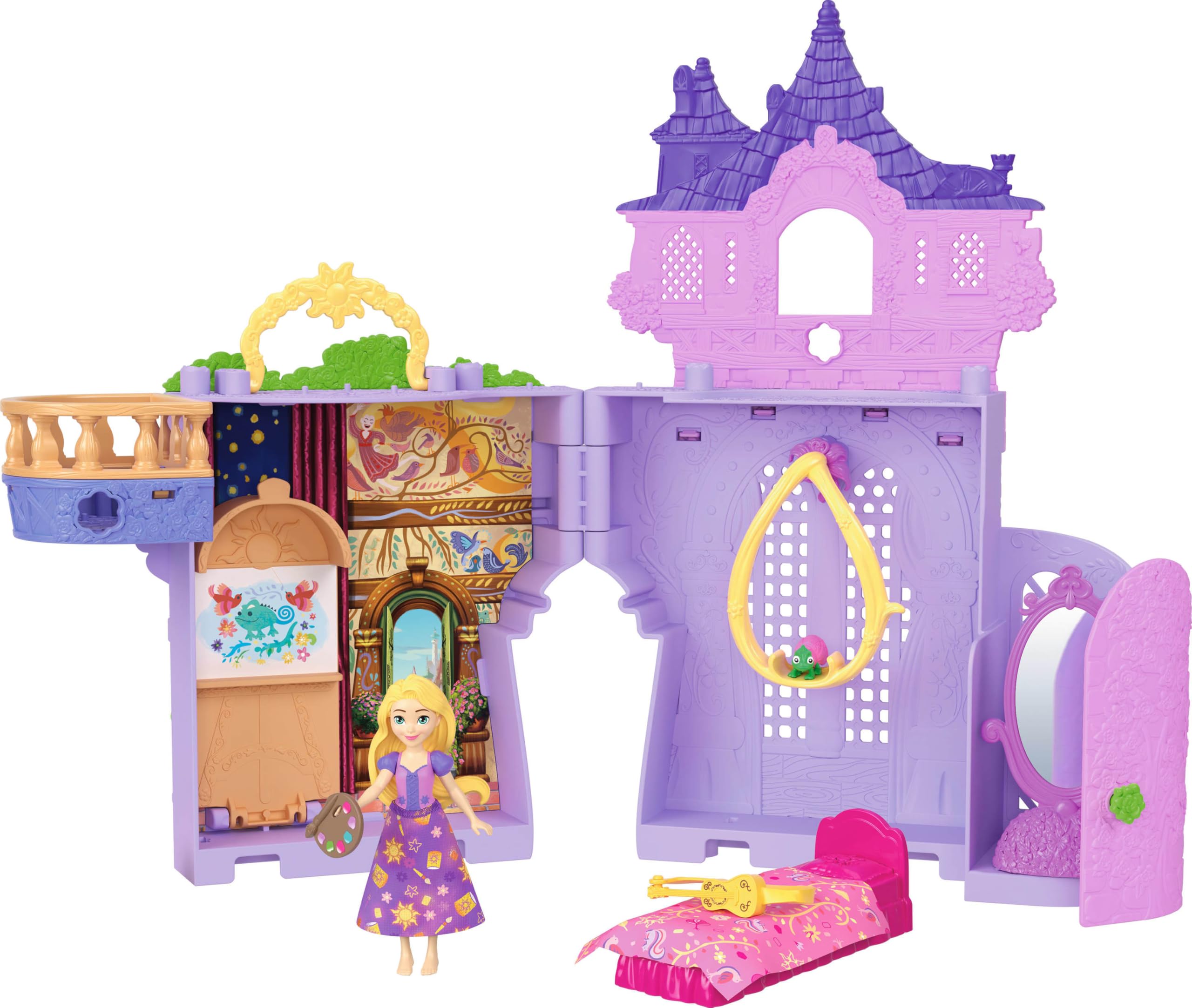 Mattel Disney Princess Rapunzel Storytime Stackers Doll House Playset - Tower with Doll, Pascal Figure & 7 Accessories 1