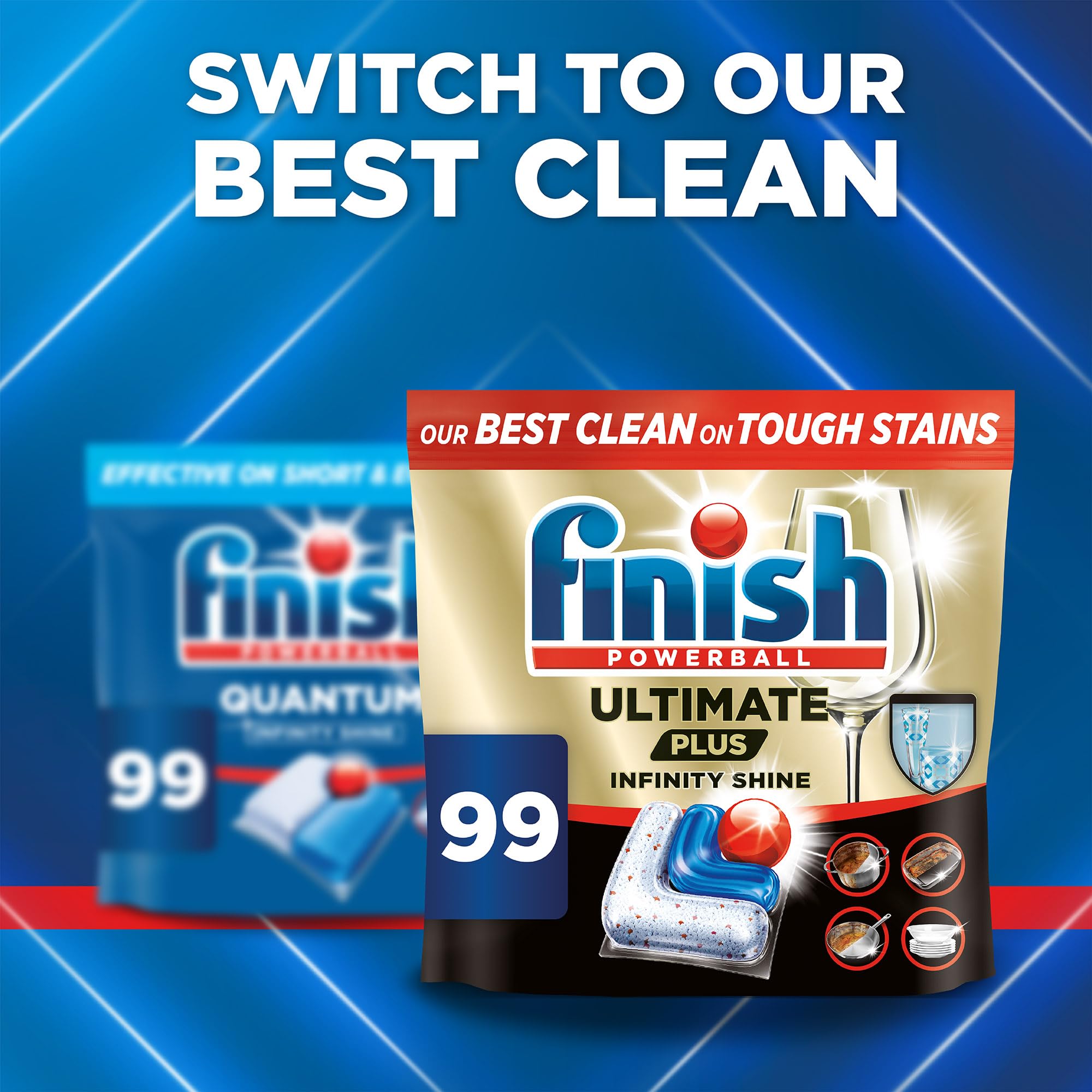 Finish Quantum Infinity Shine Dishwasher Detergent Tablets - 83 Count, Regular Scent 6