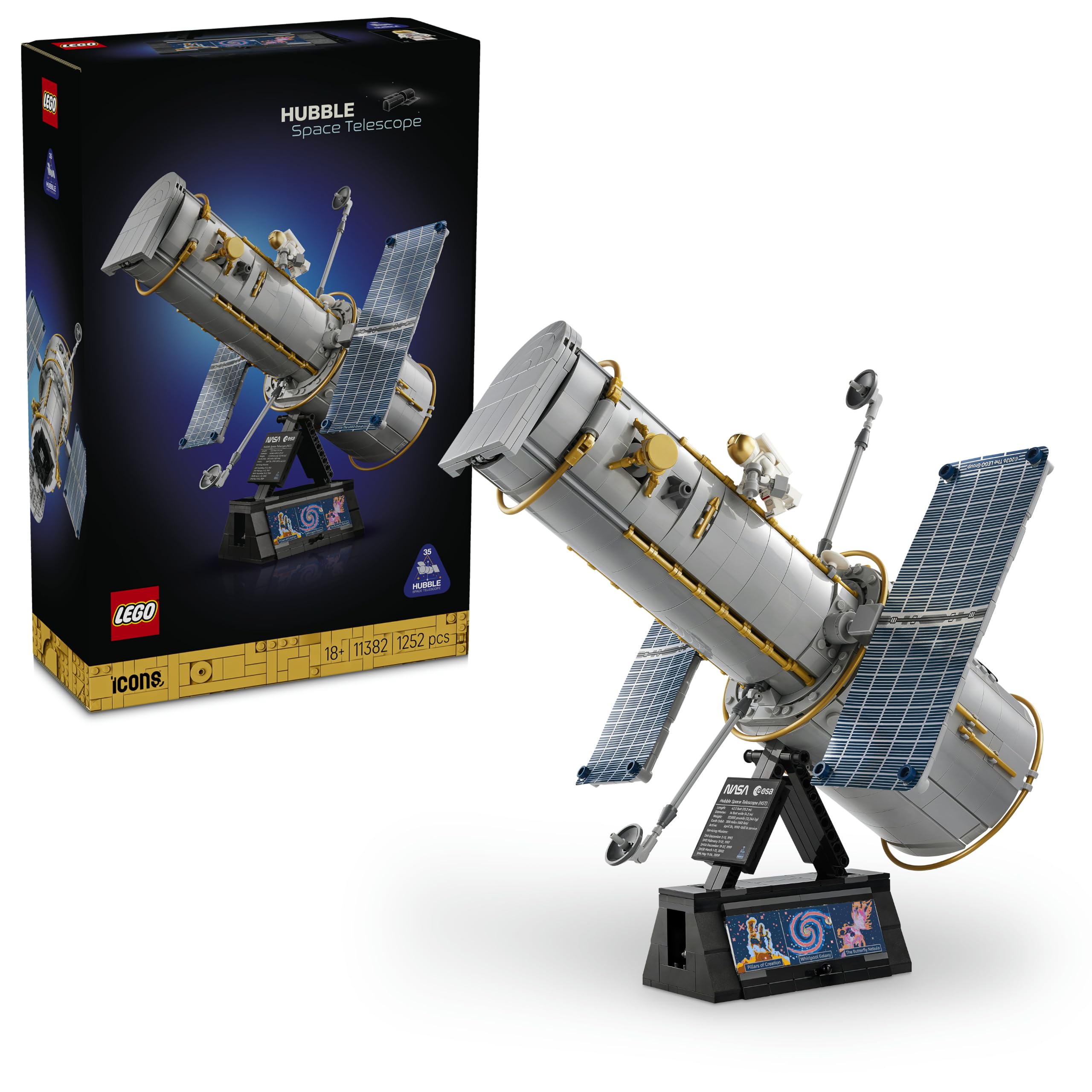 LEGO Icons Hubble Space Telescope - 3D Model Kit for Adults | 18+ Age Range | 2026 Release