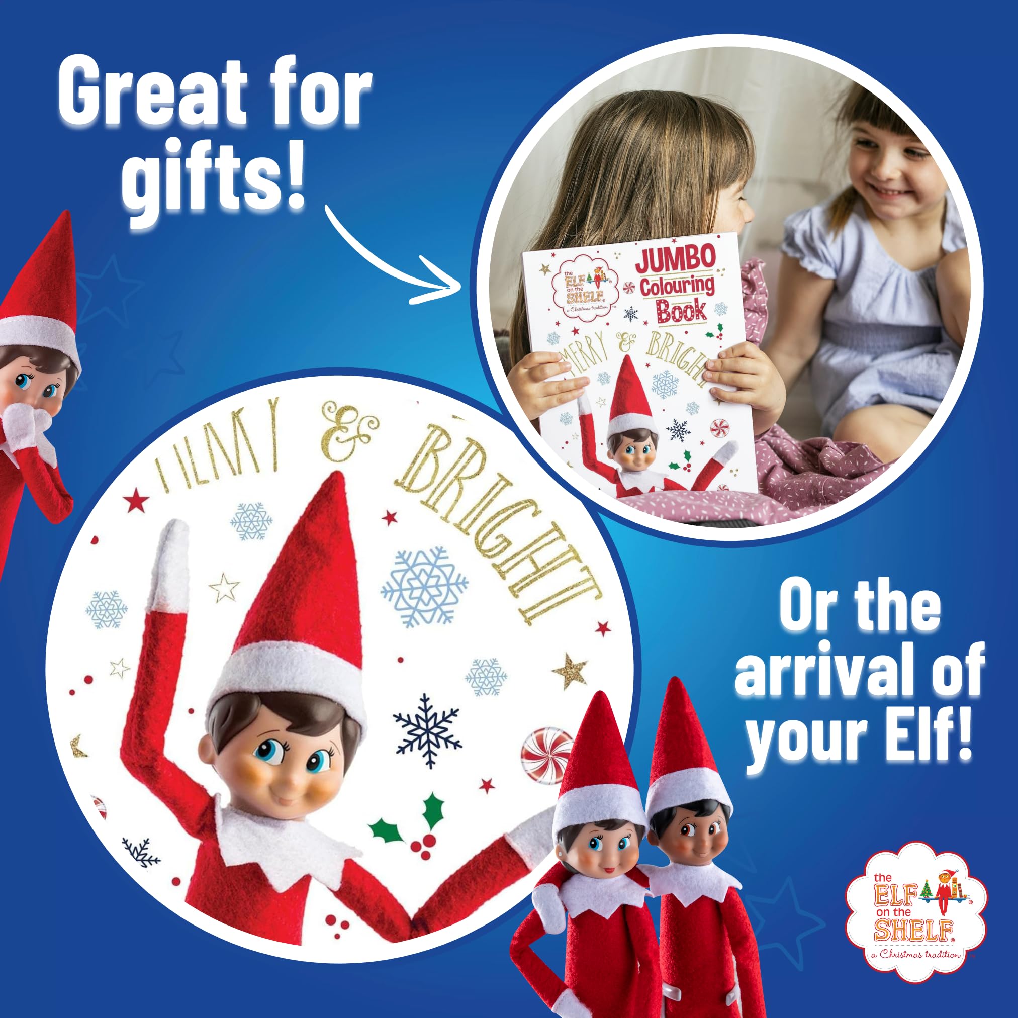 Elf on the Shelf Jumbo Colouring Book - 160 Pages of Christmas Activities for Kids