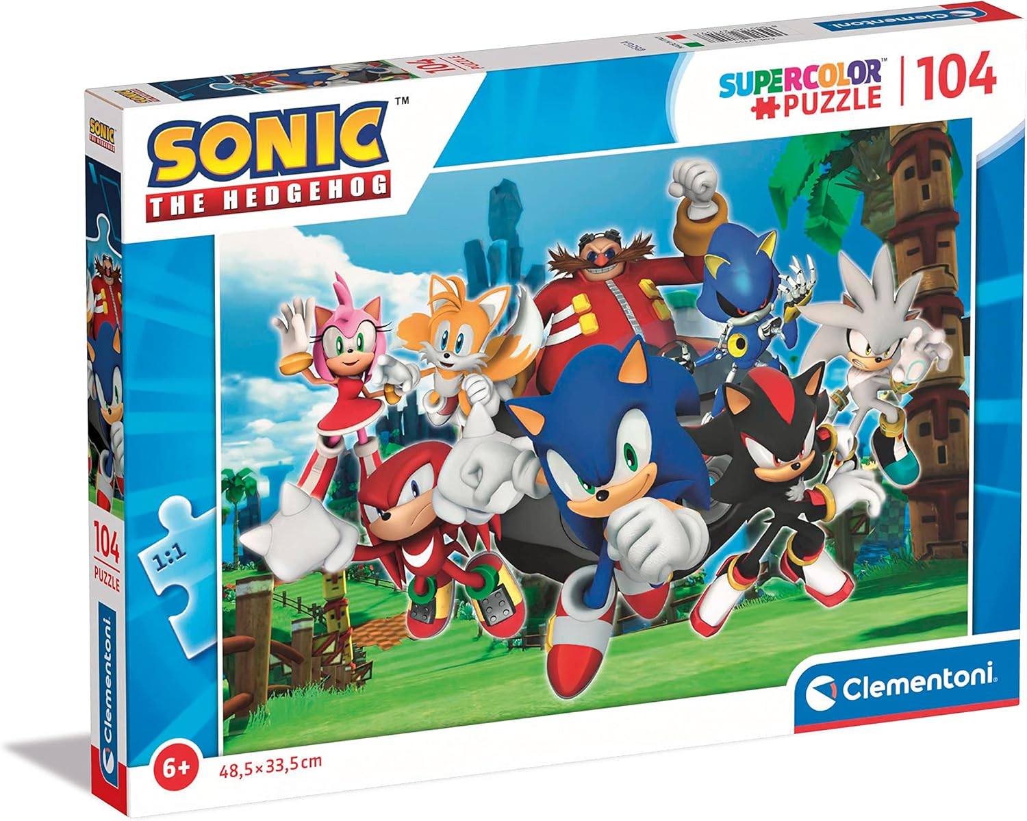 Clementoni Sonic Supercolor 104-Piece Jigsaw Puzzle for Kids Age 6+ 1
