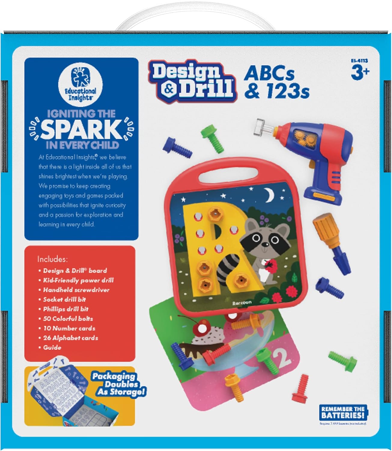 Learning Resources Design & Drill ABCs & 123s - Educational Building Playset for Ages 3+ 3