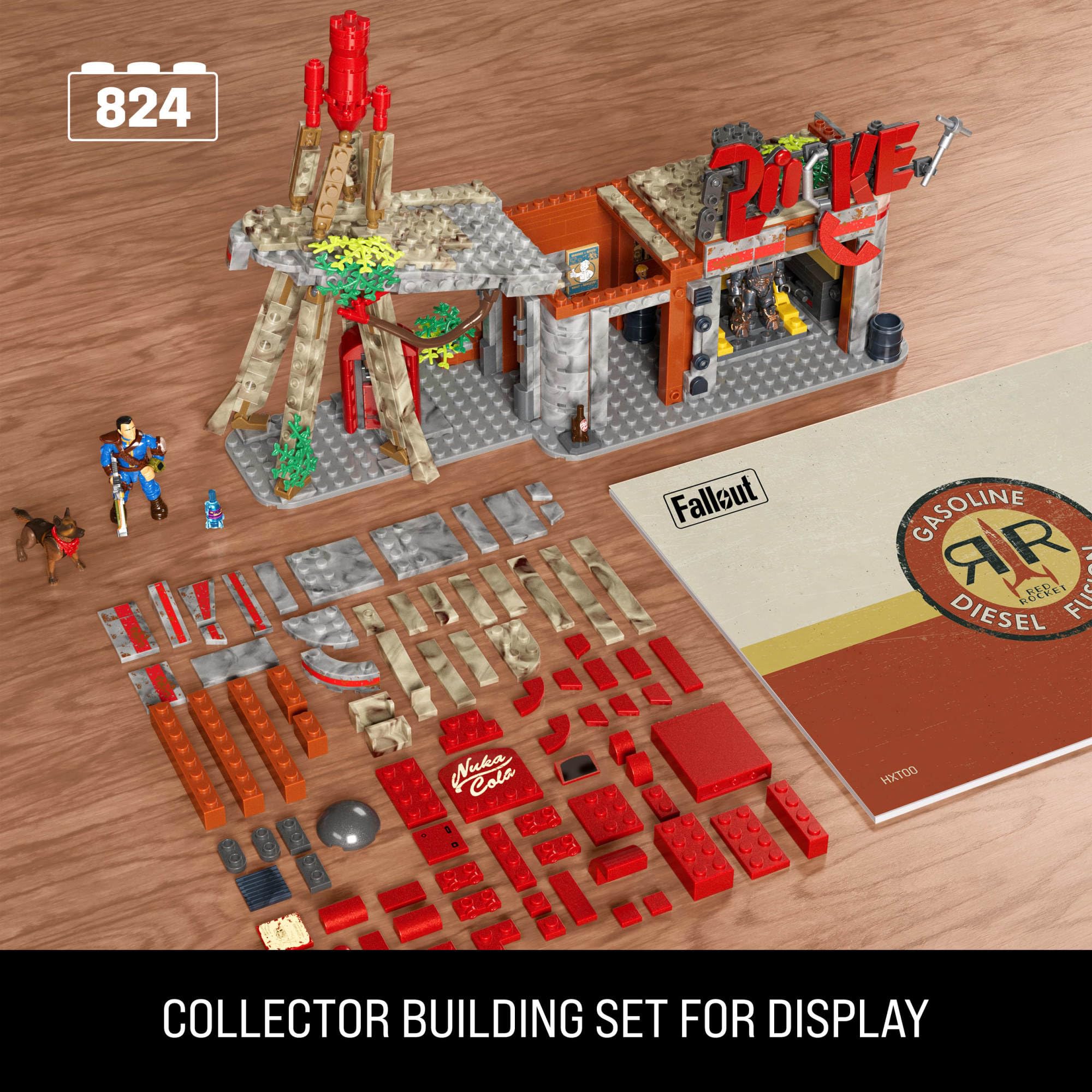 MEGA Fallout Red Rocket Truck Stop Building Set with Sole Survivor Figure - 824 Pieces 3