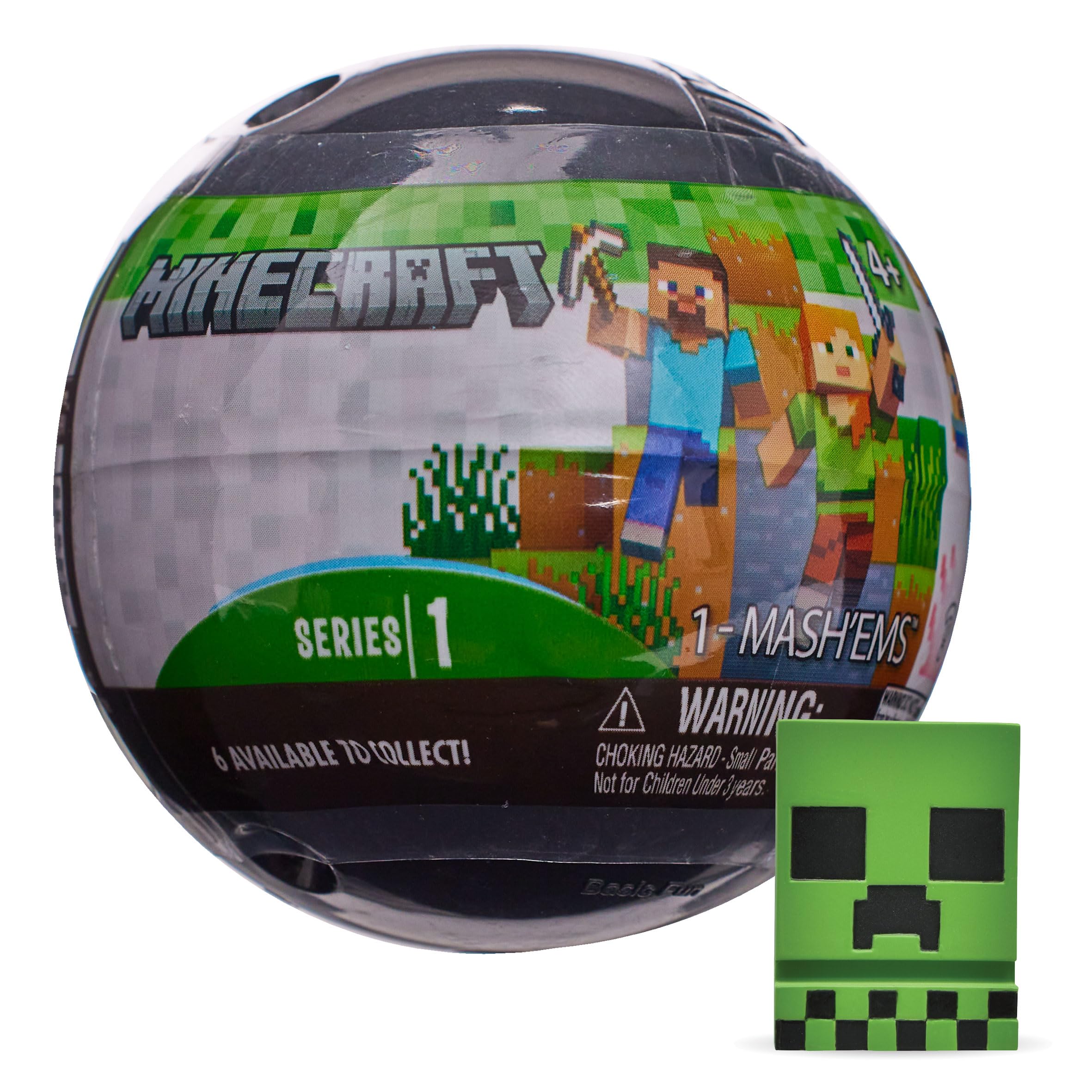 Mash'ems Minecraft Collectible Squishy Characters - Twist, Squish & Launch Fun for Kids 1