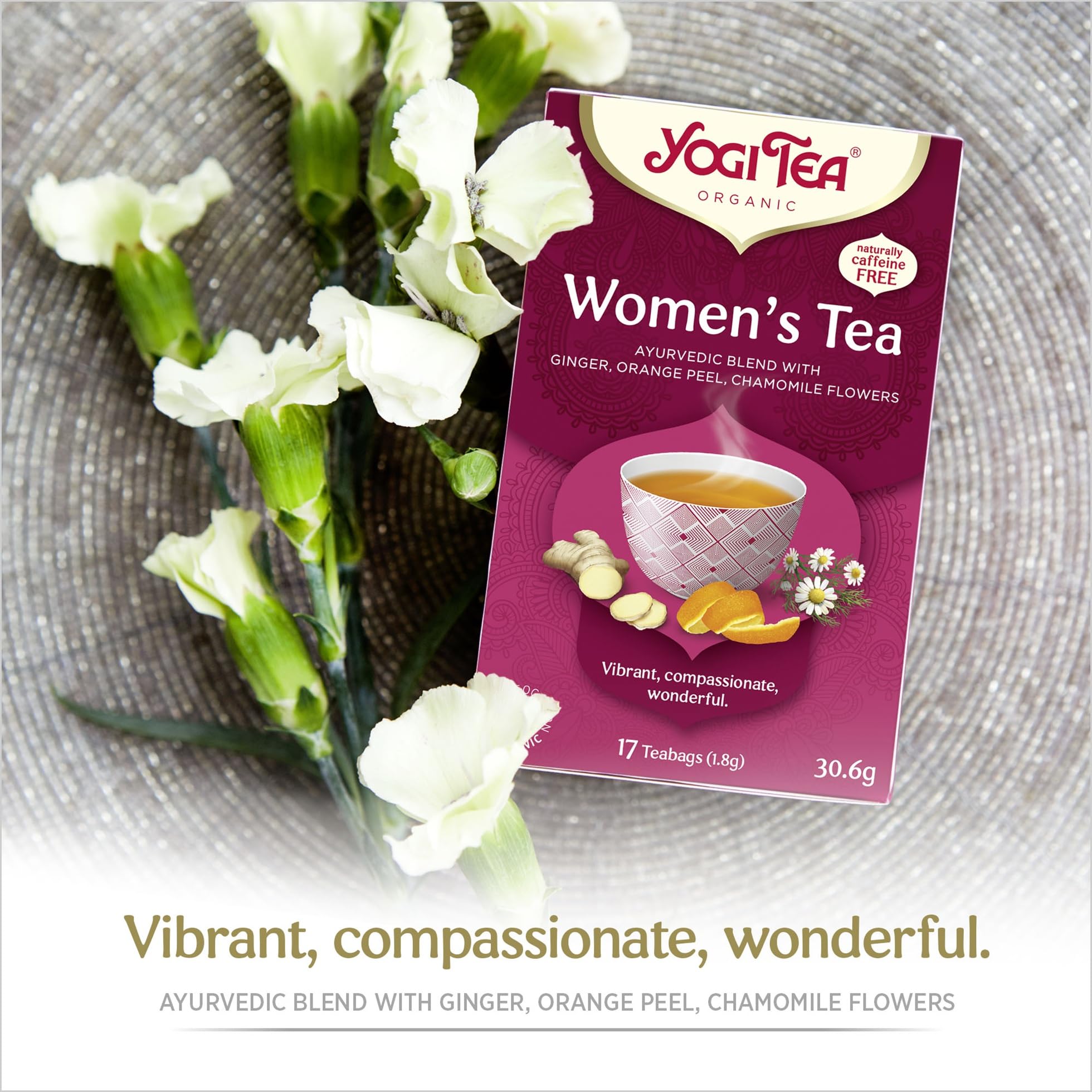 YOGI TEA - Women's Tea Organic Herbal Tea, Caffeine Free, Ginger Orange Peel Chamomile Blend, 102 Tea Bags (6 Packs) 5