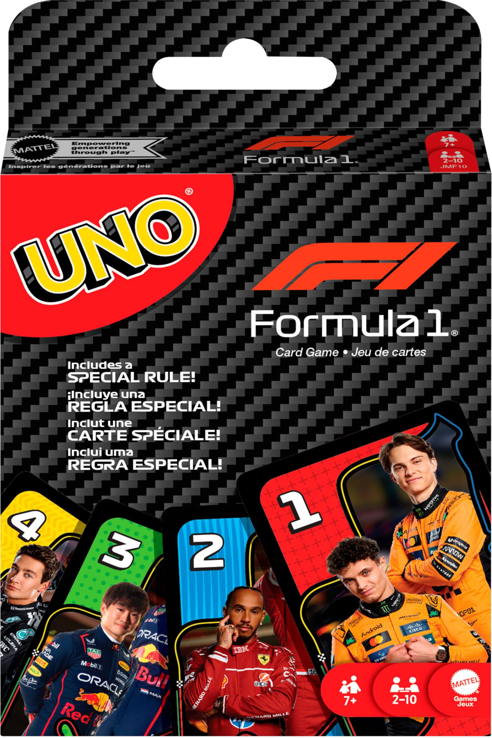 Mattel Games UNO F1 Card Game for Kids, Families, Travel & Camping, Deck Fe 1