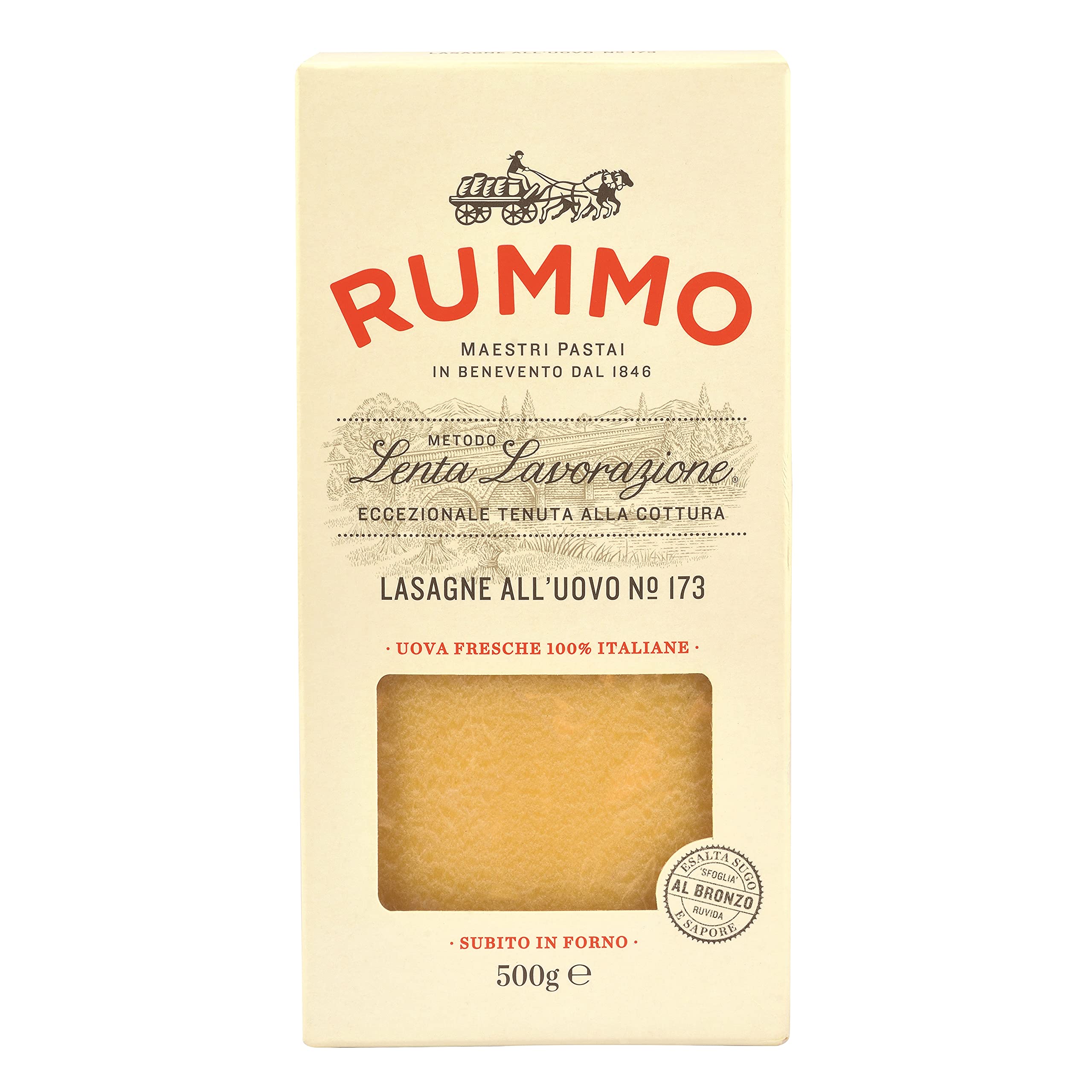 Rummo Egg Lasagne All'uovo Pasta, No.173 - Premium Italian Pasta Sheets, Ar 1