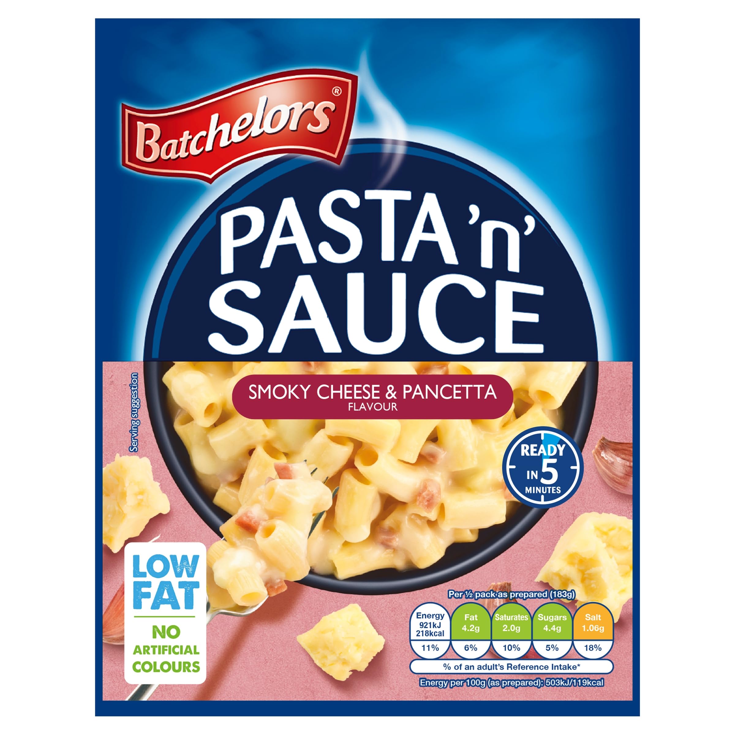 Batchelors - Pasta "n" Sauce Smoky Cheese & Pancetta Instant Pasta Ready Meal 1