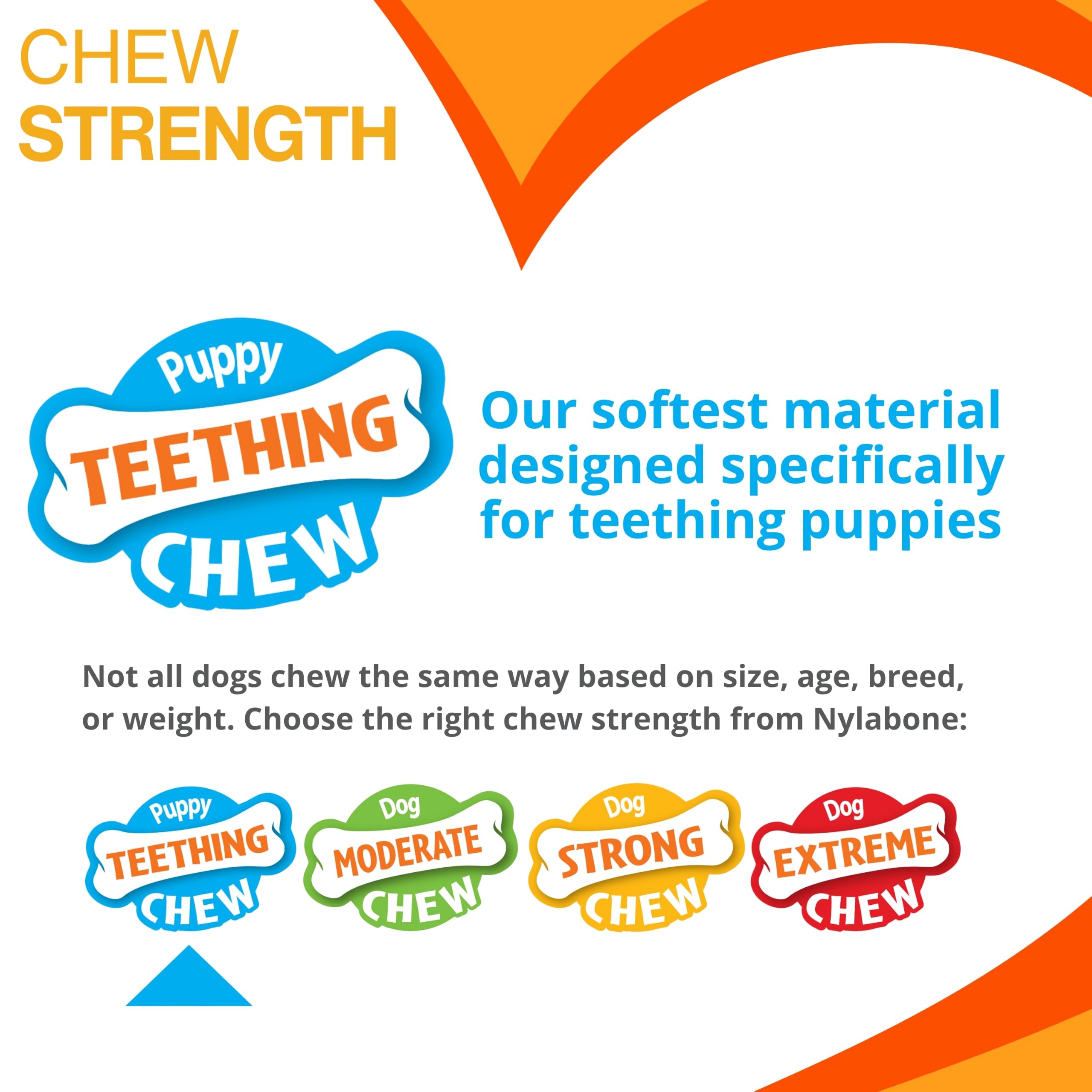 Nylabone Puppy Starter Kit - Pack of 3 Gentle Chew Toys for Puppies up to 11 kg 4