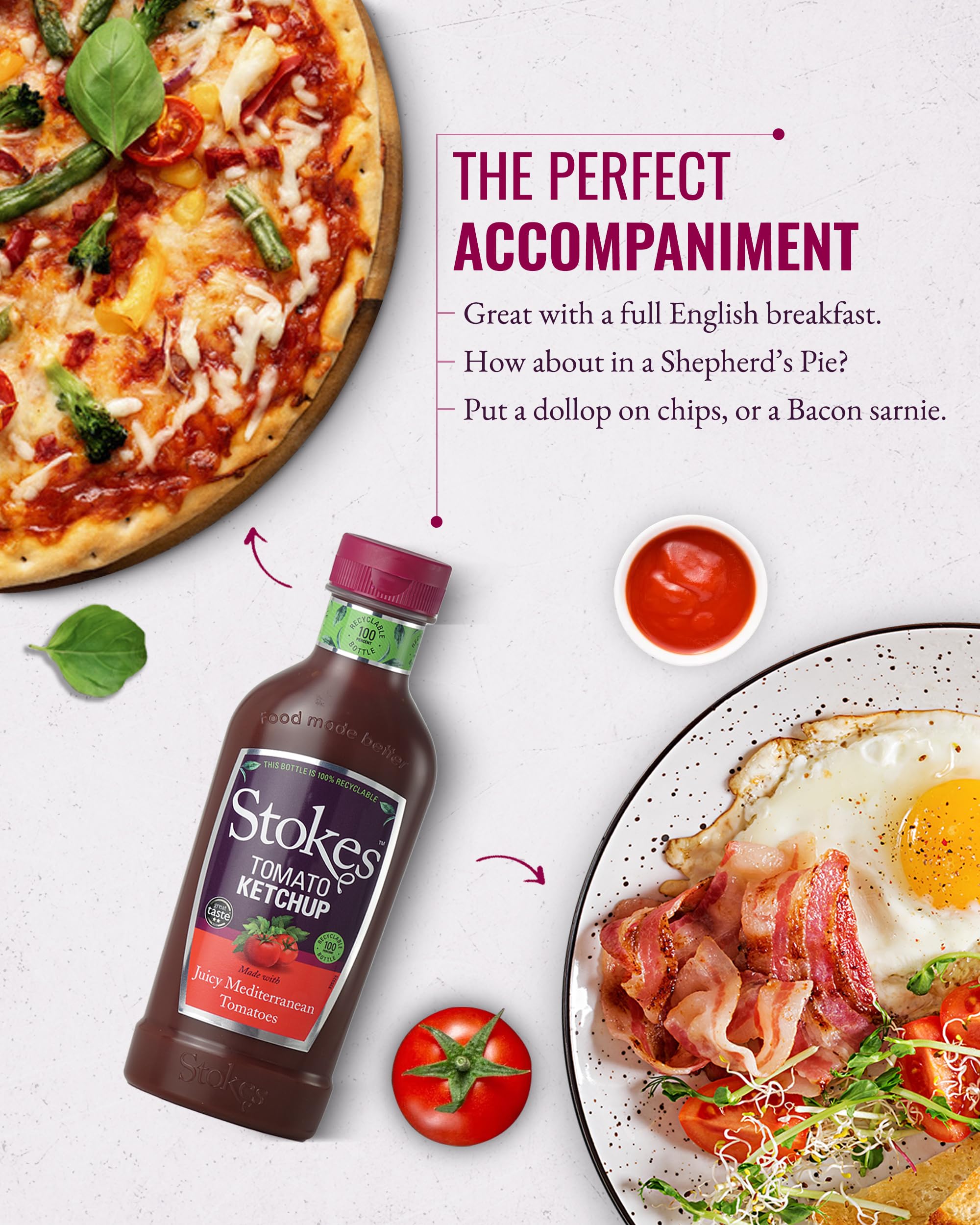 Stokes Real Tomato Ketchup 3PK Squeezy - Rich & Vibrant Tomato Sauce 2