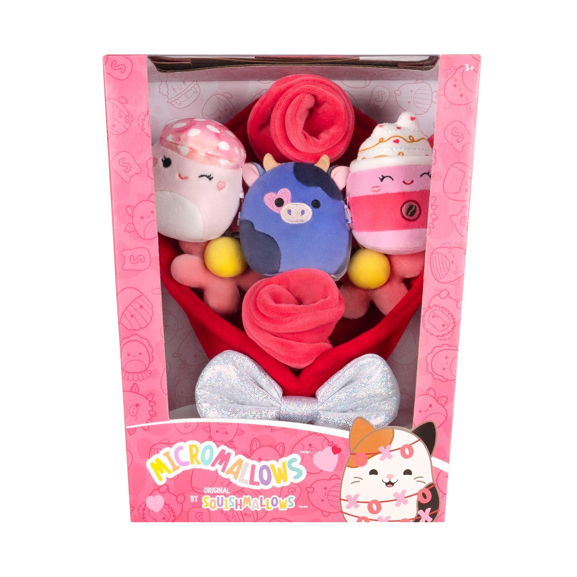 Squishmallows Valentine’s Day Micromallows Bouquet - 3 Pack, 2.5-inch Plush | Polyester